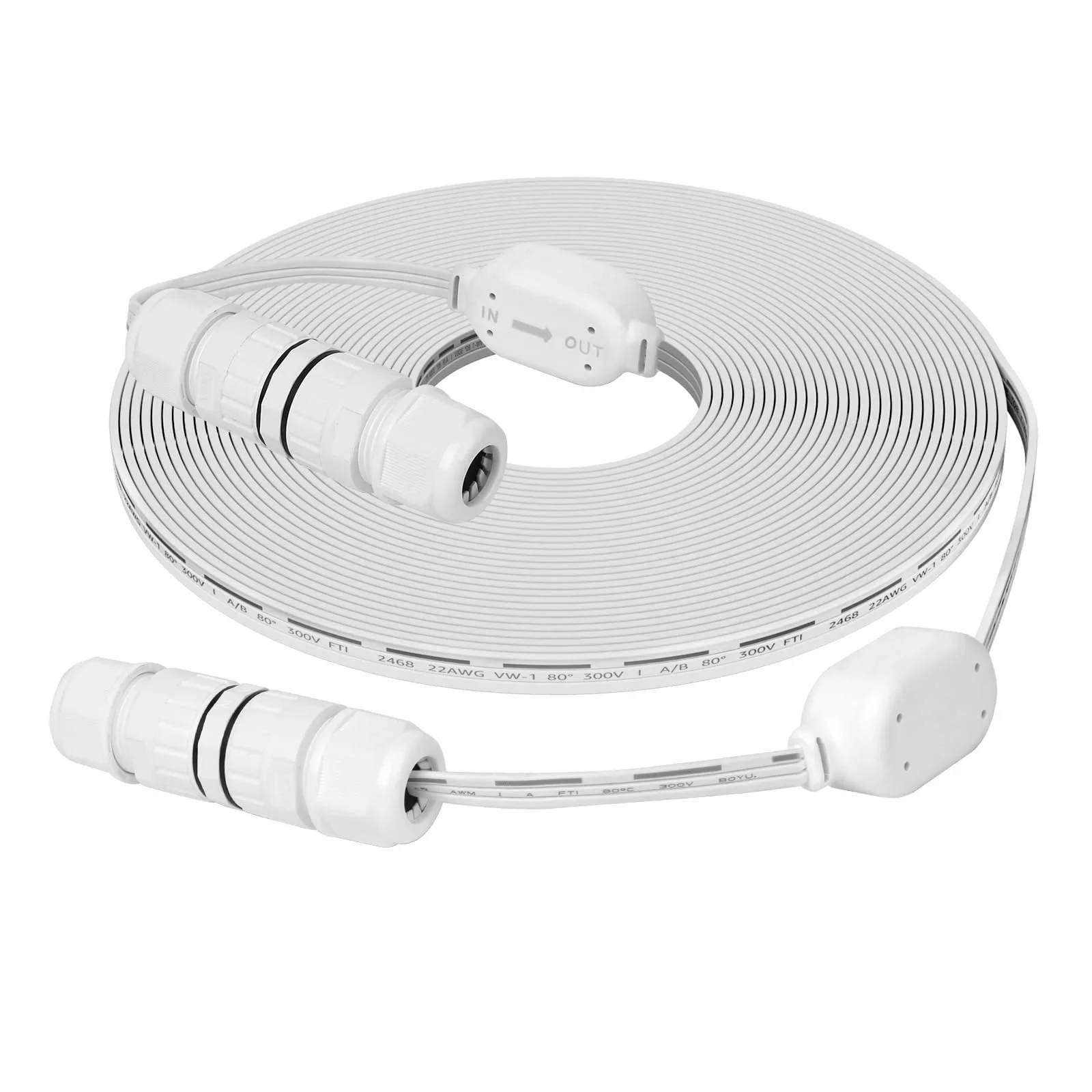 Lepro Extension Cable (20 ft) for Lepro E1 Permanent Outdoor Lights Only, 2 Built in Data Booster/Signal Amplifier