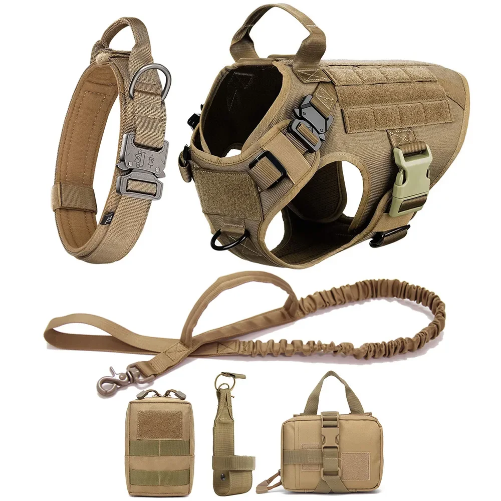 Heavy-Duty Tactical No-Pull Dog Harness Kit