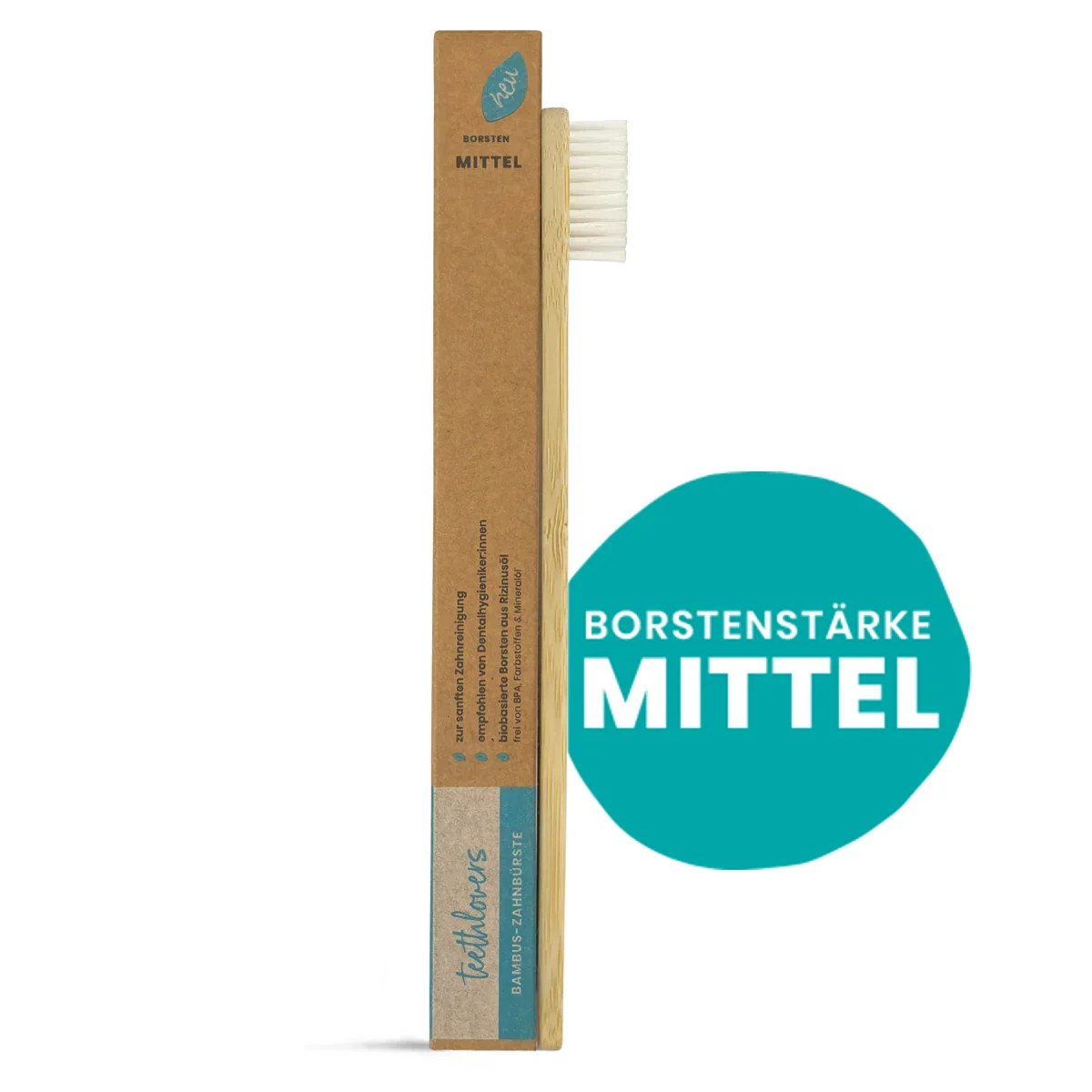 Bambus-Zahnbürste mittlere Borsten