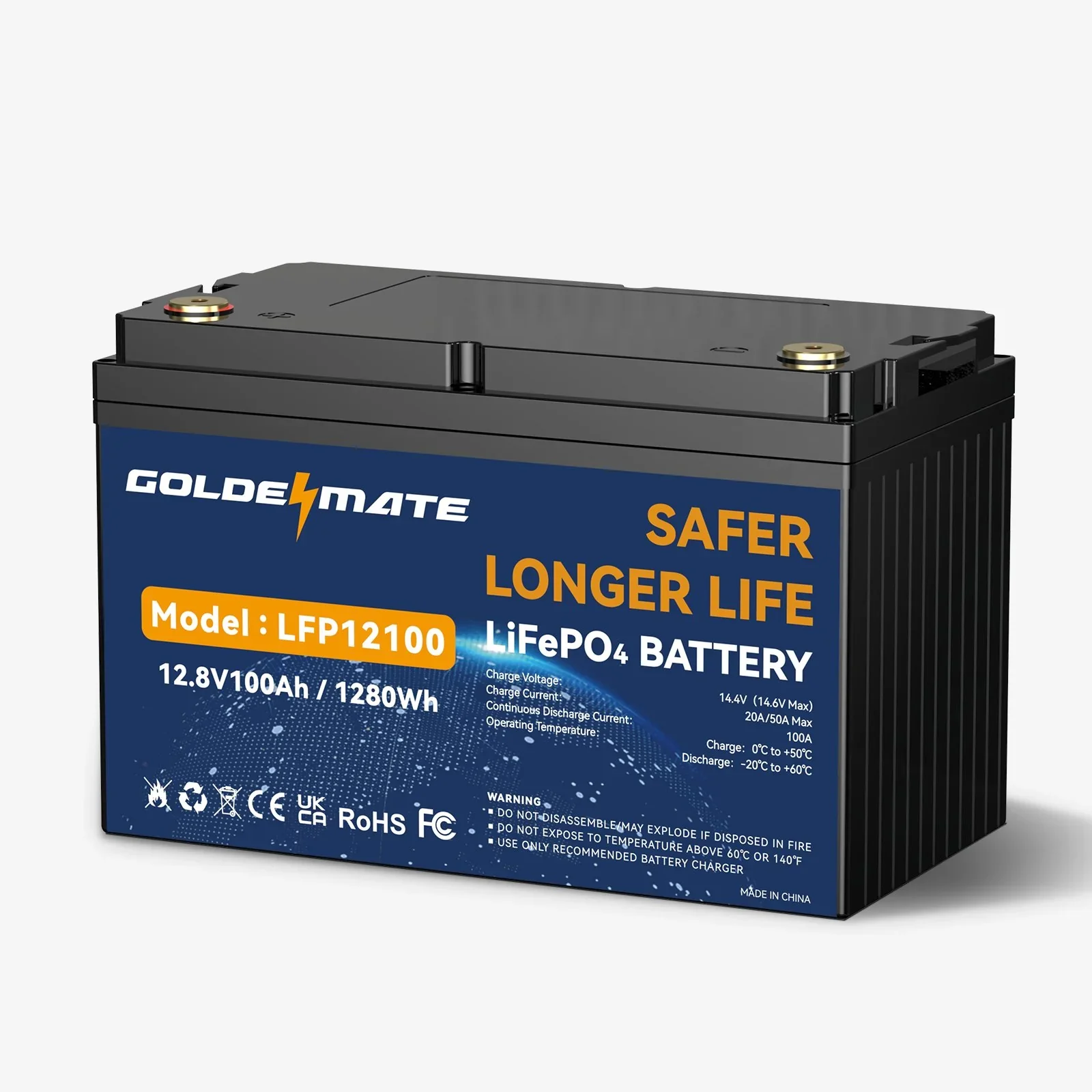 12V 100Ah Group 31 LiFePO4 Lithium Battery