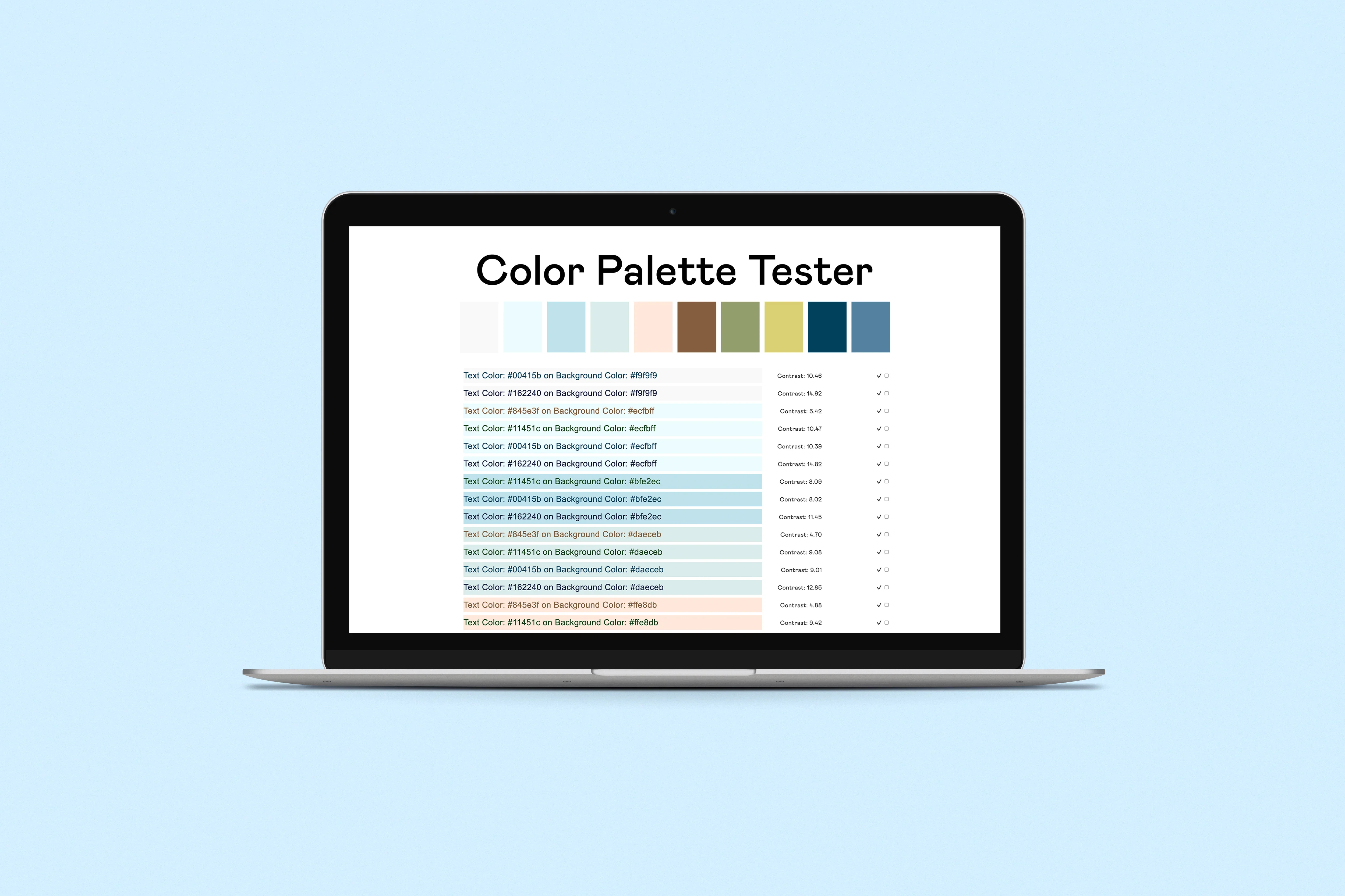 Color Palette Tester