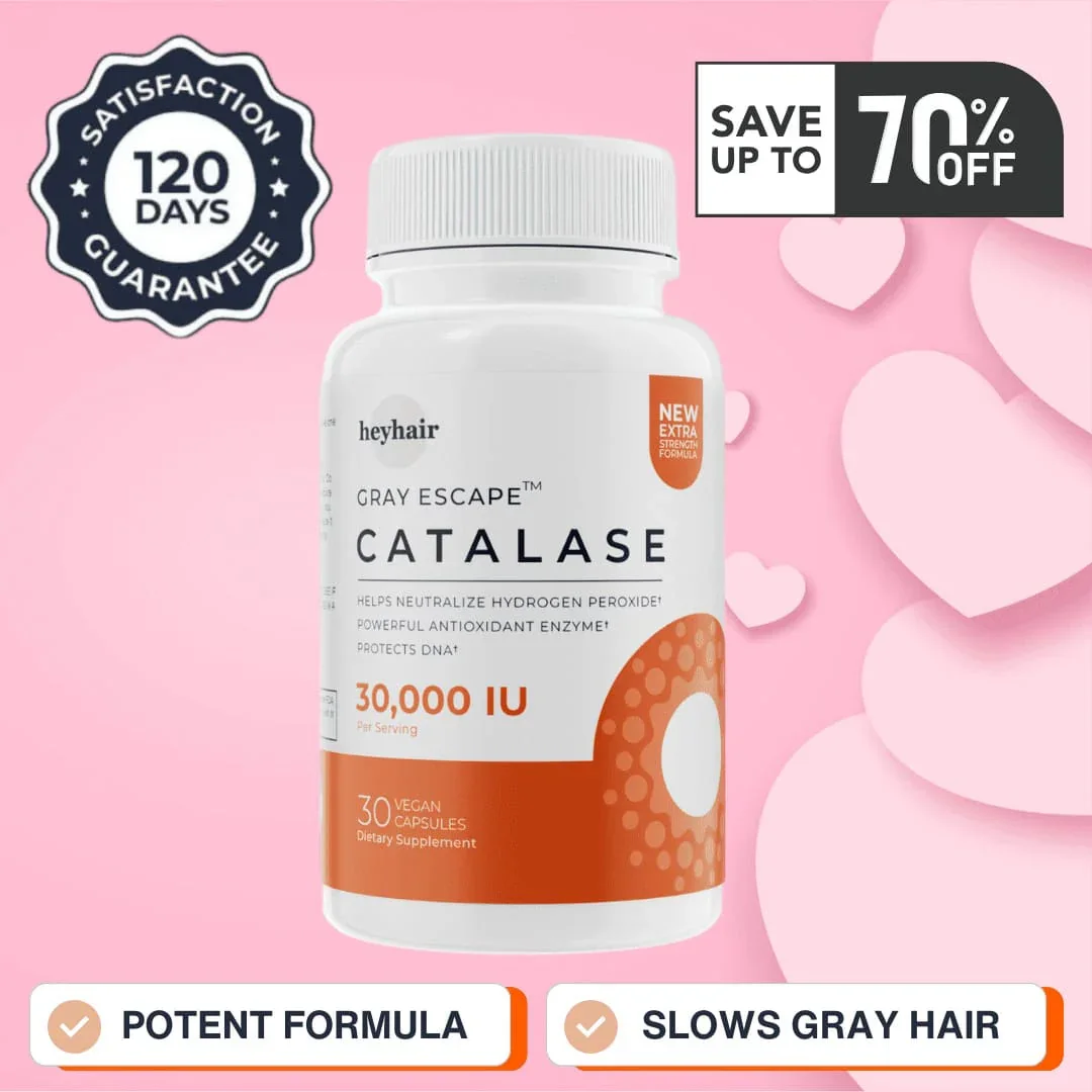 Catalase CORE 30,000 - Ultra High Potency For Gray Hair - Vegan DRcaps®