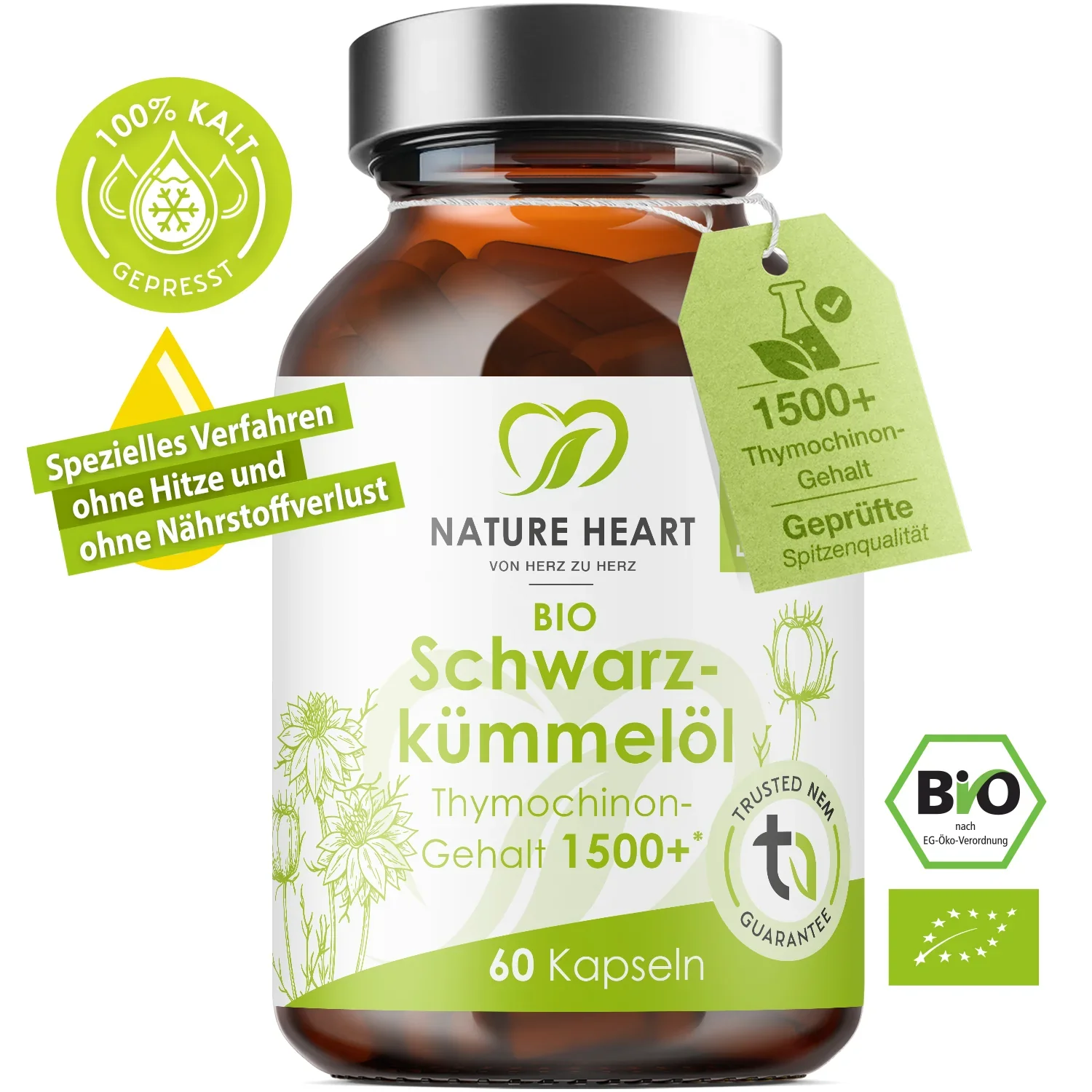 BIO Schwarzkümmelöl 1500+ Thymochinongehalt