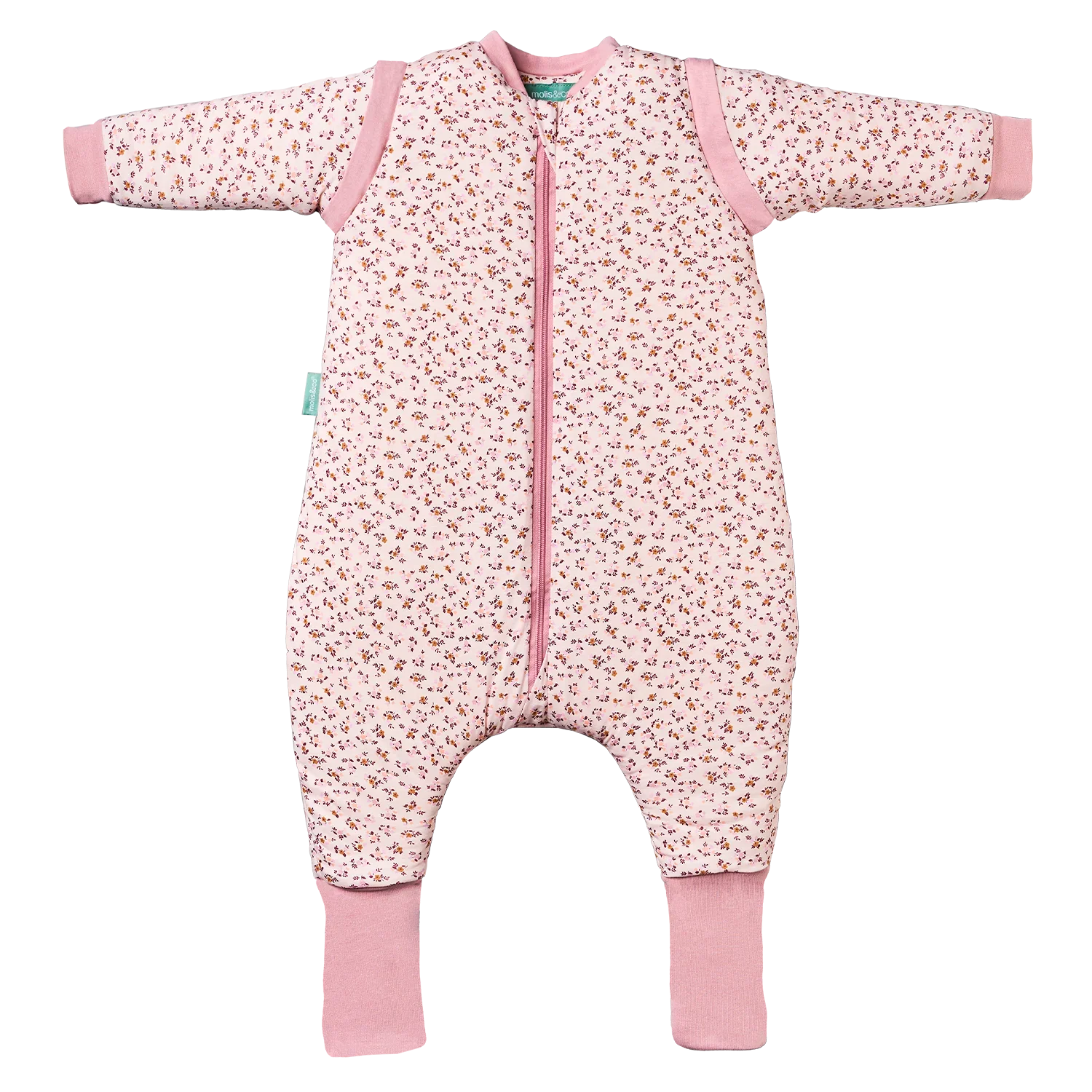 Pijama manta con mangas y calcetines antideslizantes - Misty Rose - TOG 2.5