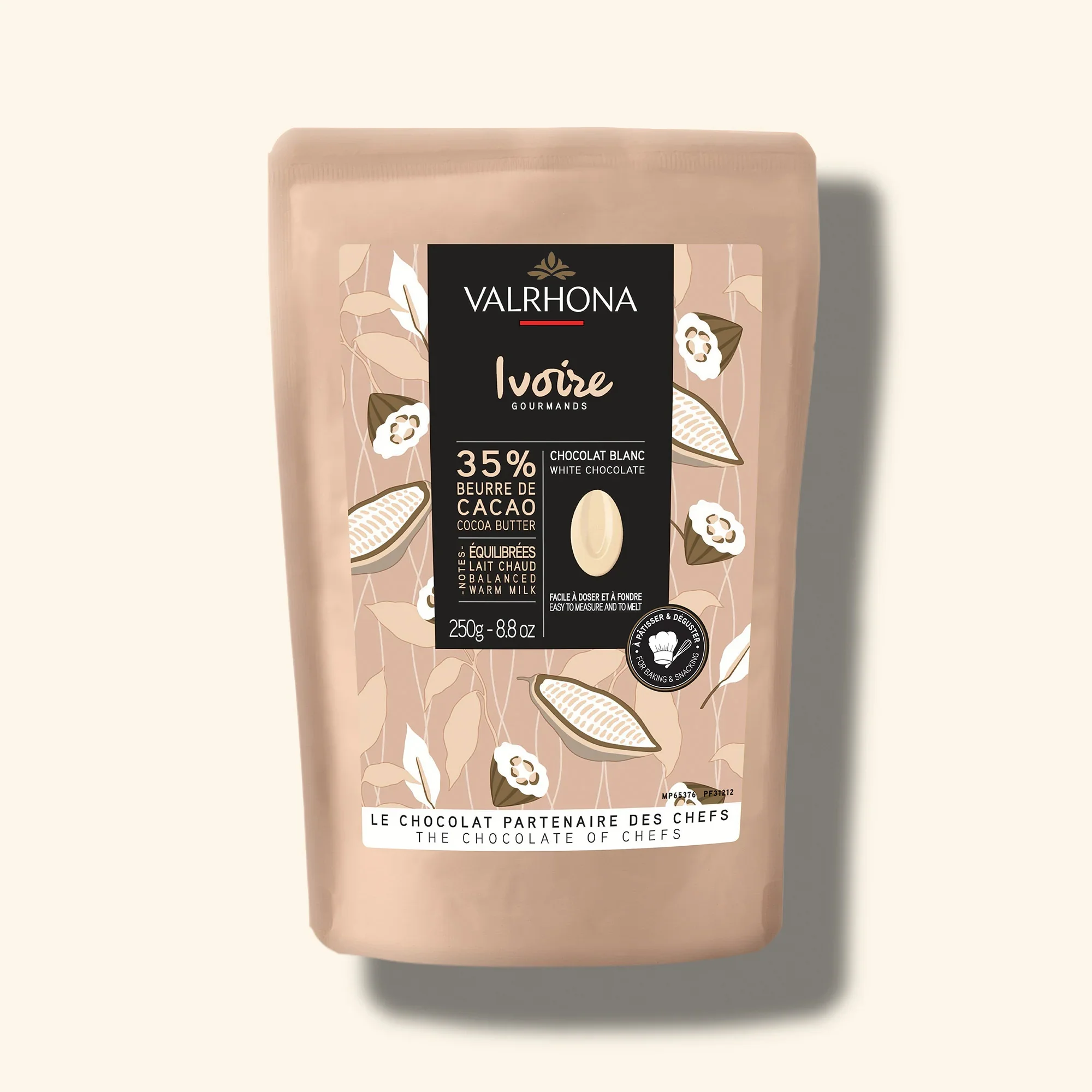 Chocolat blanc pour la pâtisserie Ivoire 35% - 250g