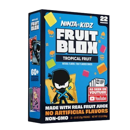 FruitBlox Ninja Kidz Tropical Fruit Snacks, 22 Count