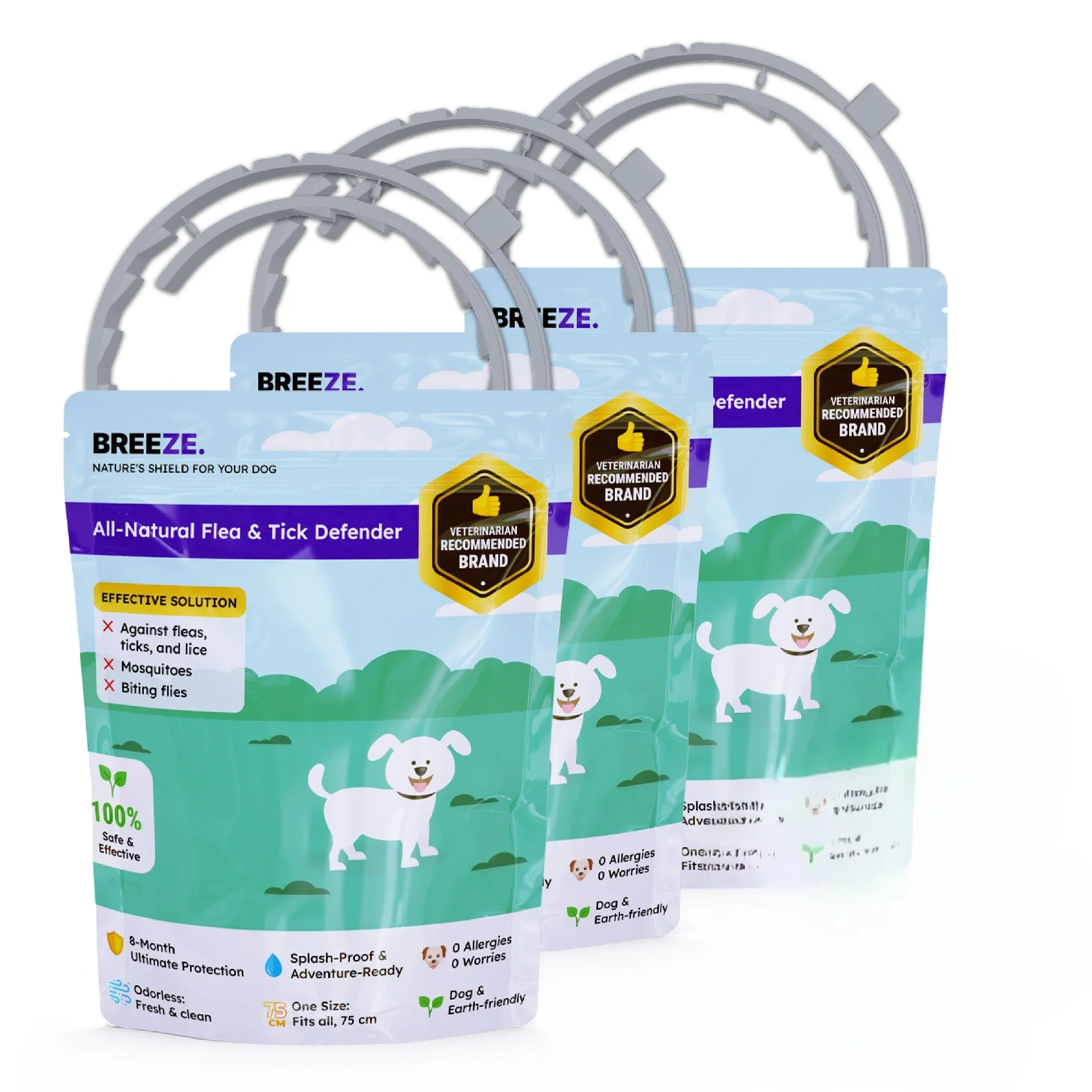 3x Breeze PURESHIELD™  Dog Collar