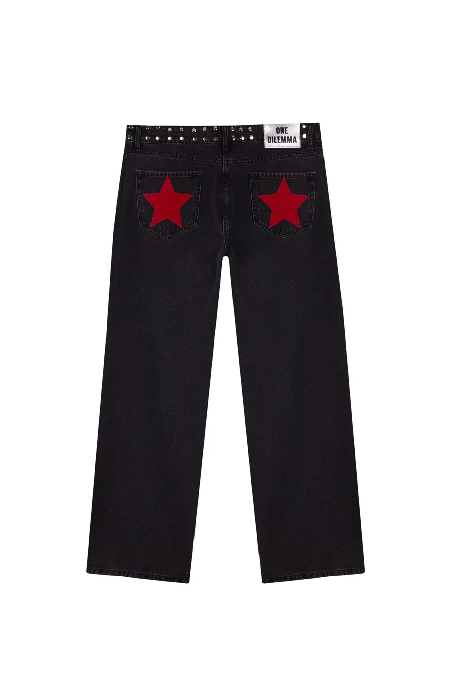 BLACK JEANS RED STAR