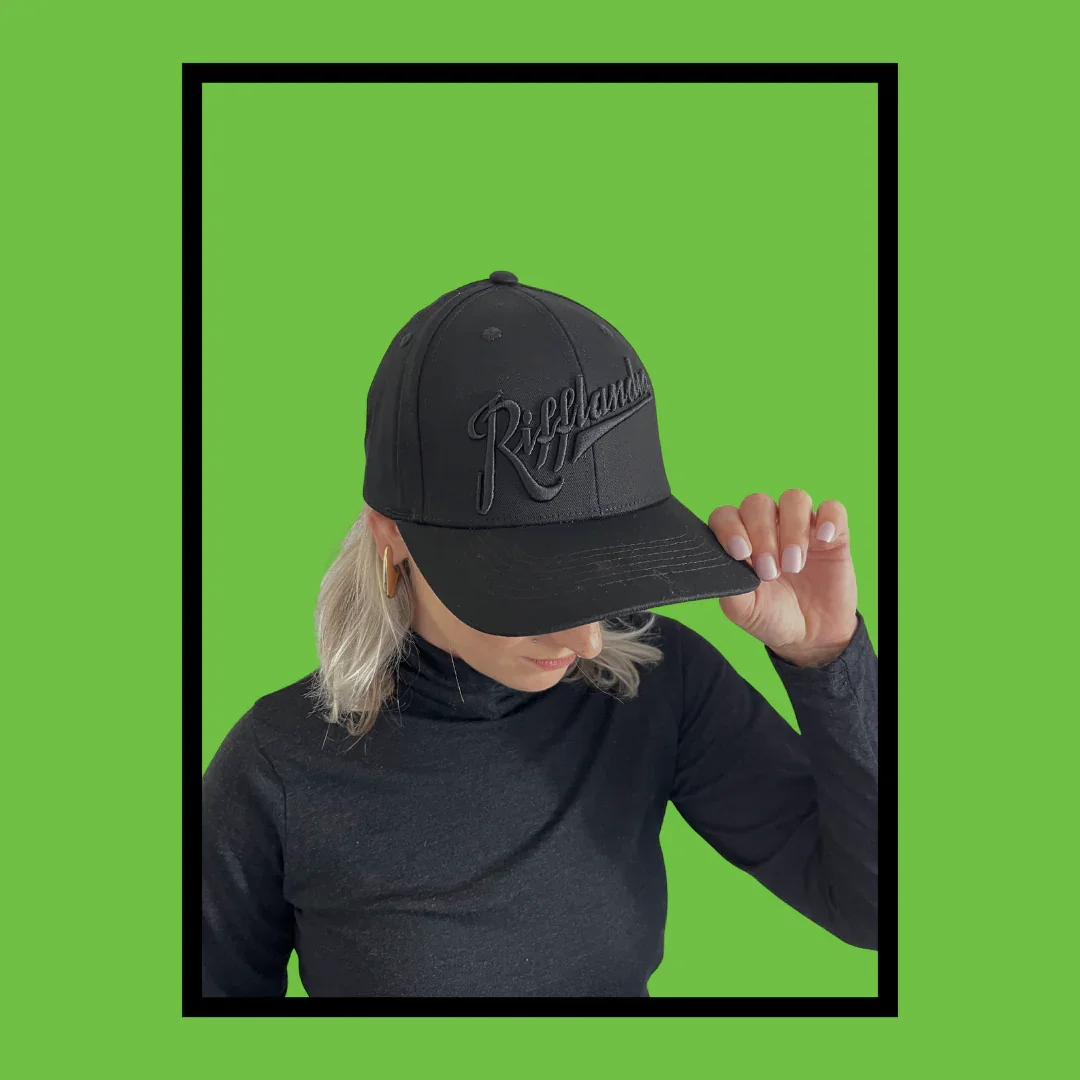 RIFFLANDIA BLACK-ON-BLACK BASEBALL CAP