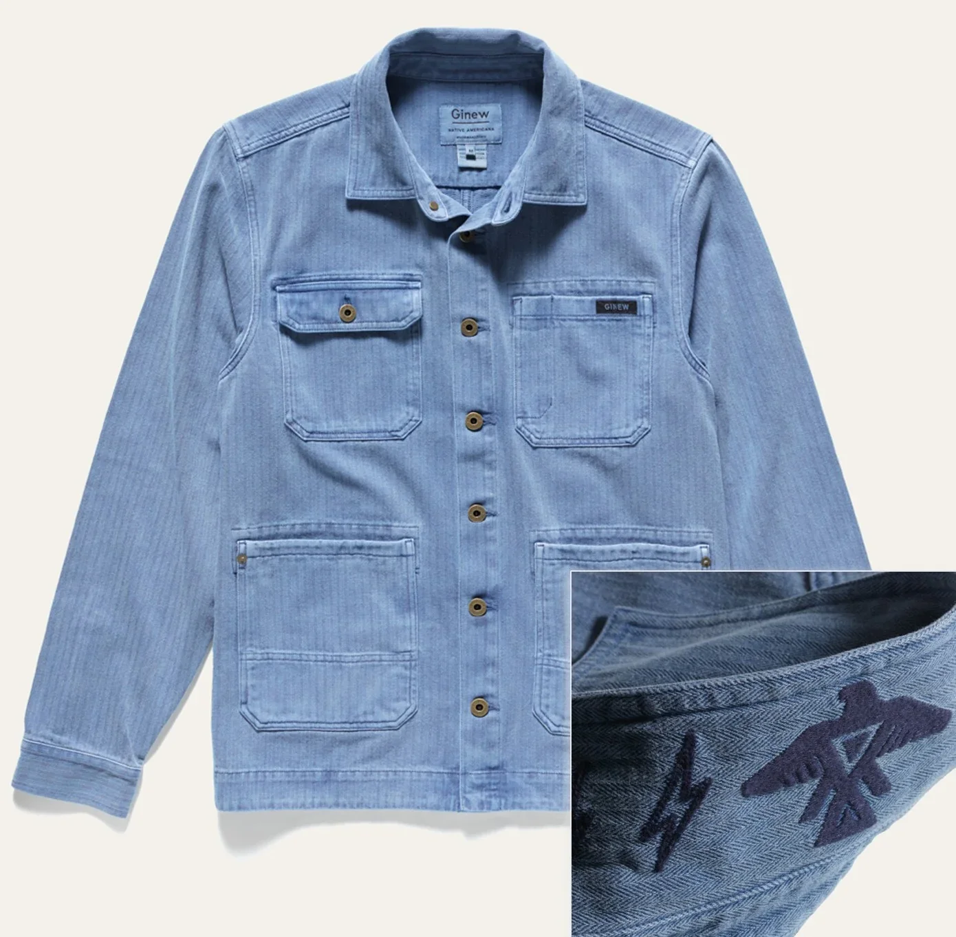 Barn Jacket Indigo Herringbone