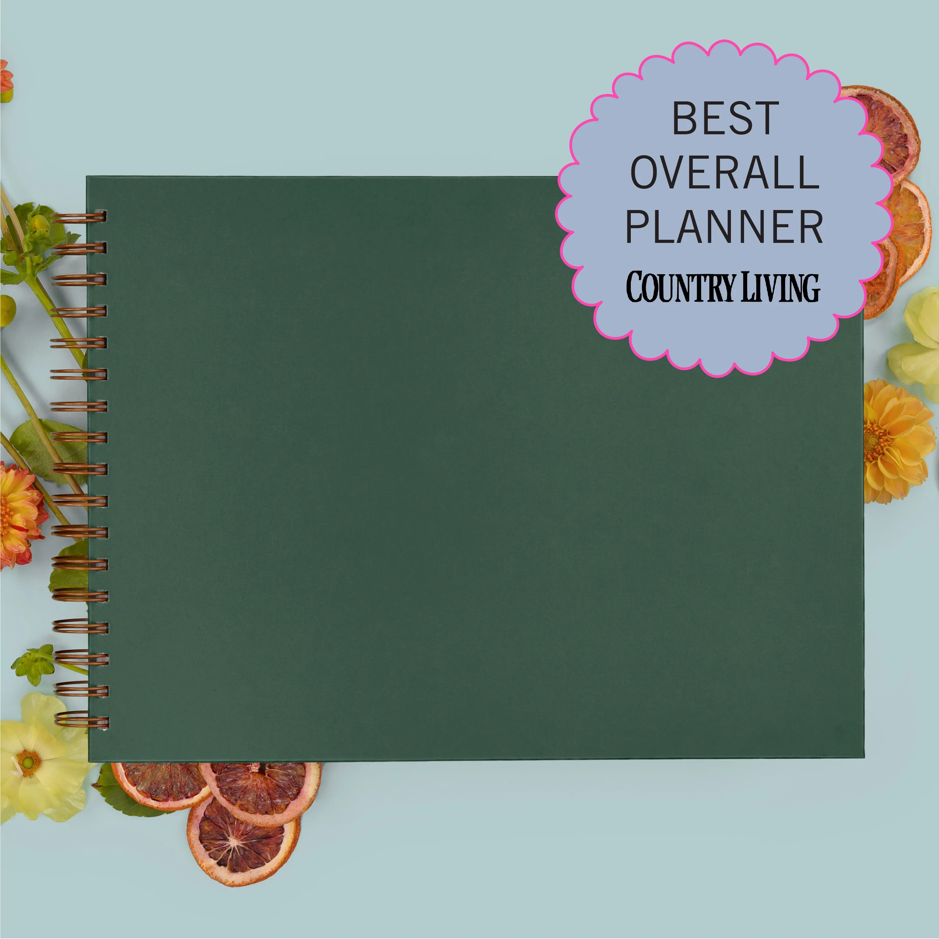 FINAL SALE: 2025 | The Nancy Planner | Evergreen (horizontal week + month)