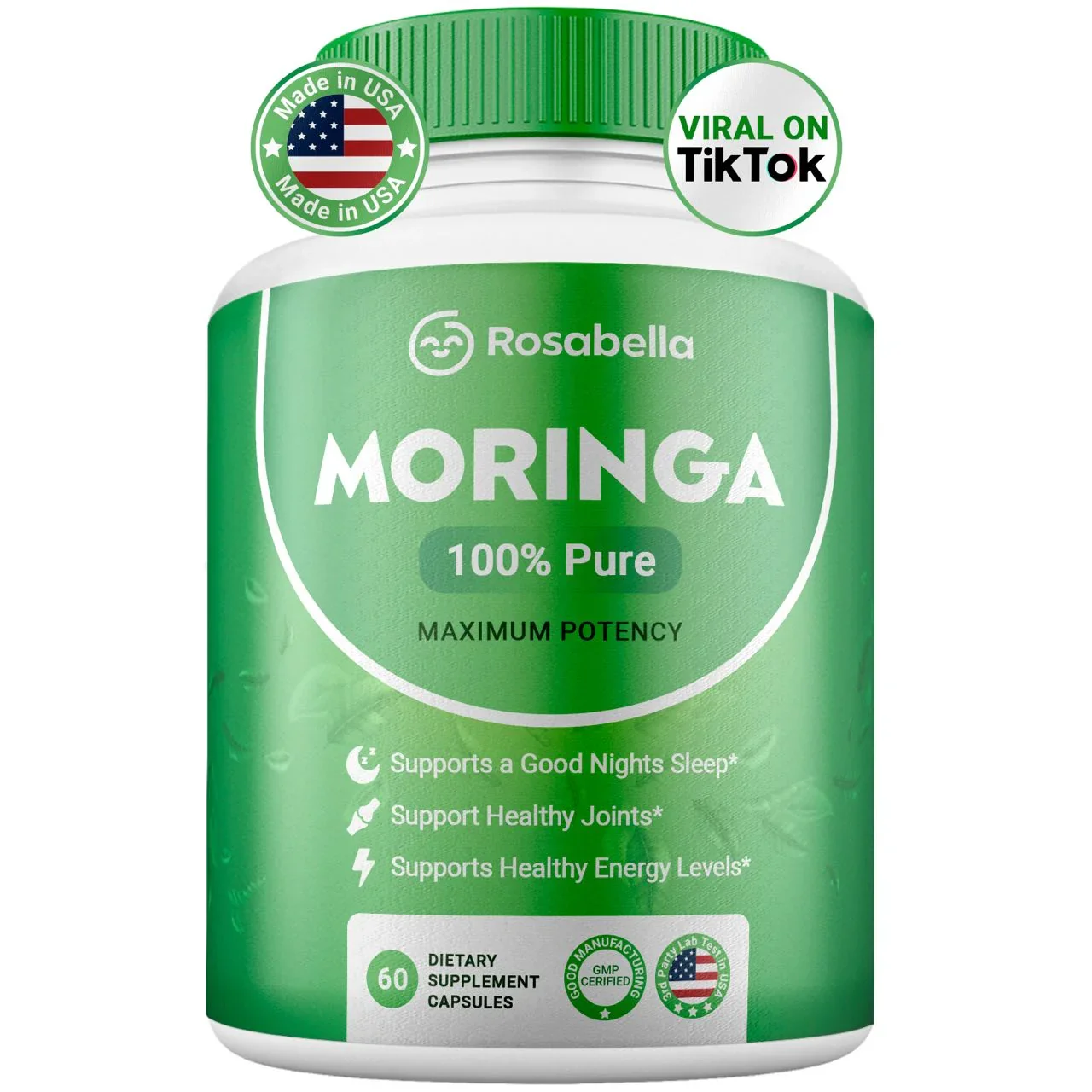 Rosabella Moringa Powder Capsules BOGO