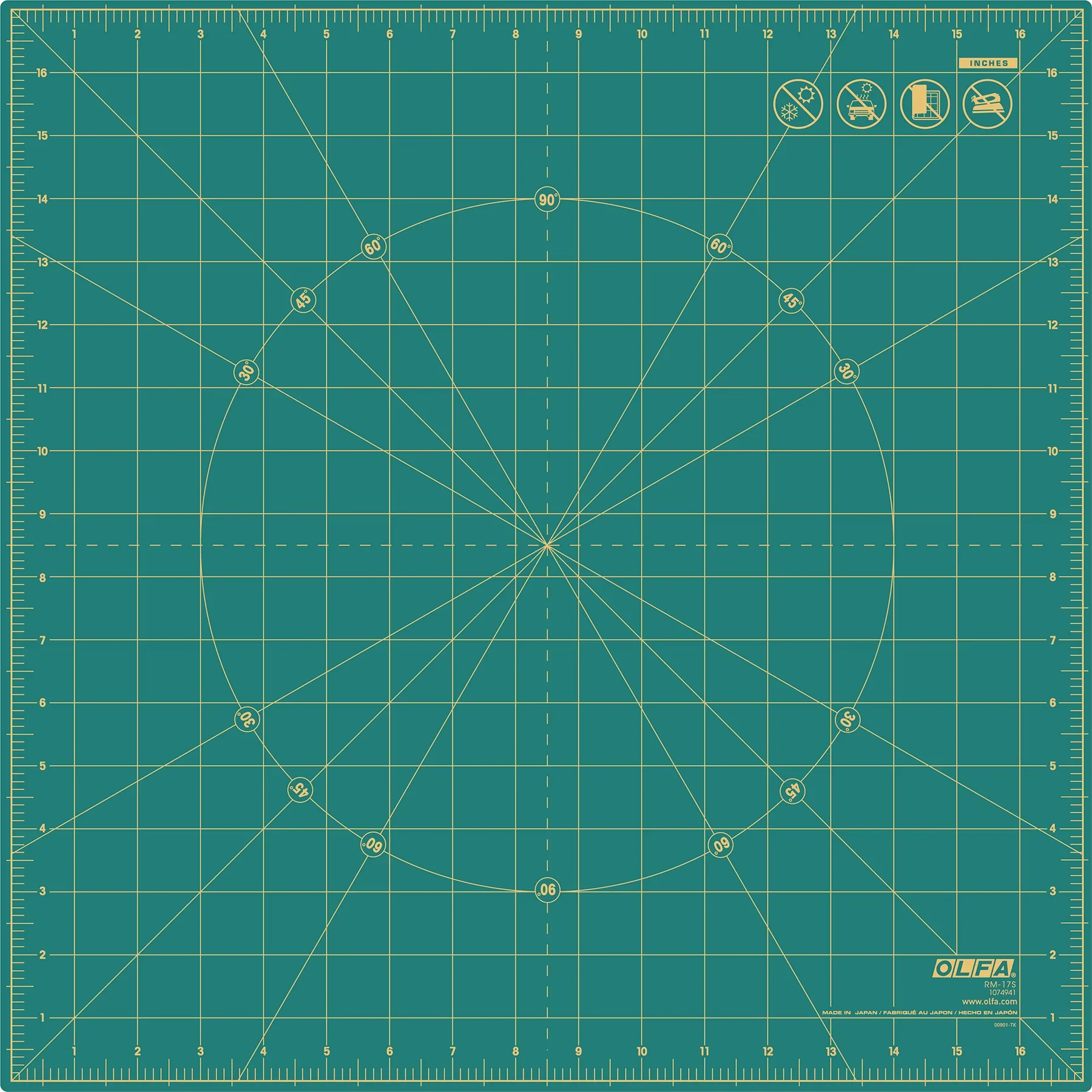 RM-17S 17" Rotating, Self-Healing Cutting Mat