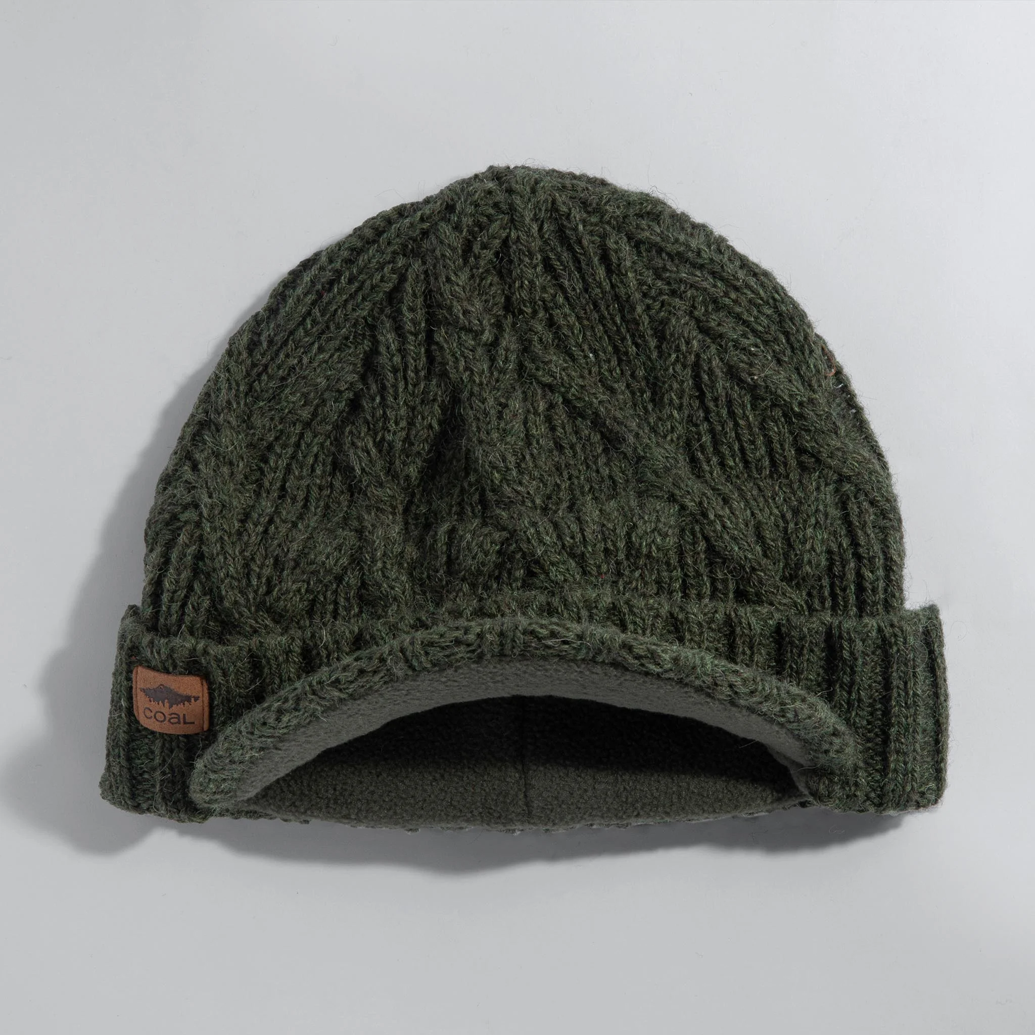 The Yukon Brim Cable Knit Wool Beanie