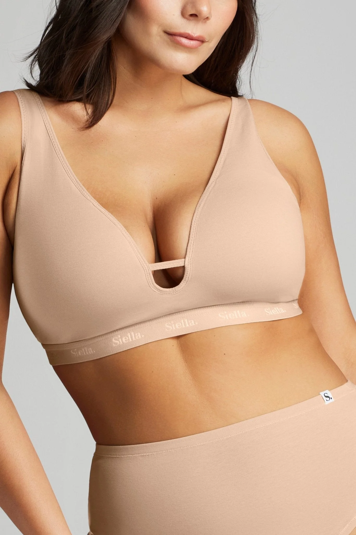 Organic Cotton Plunge Foam Bra