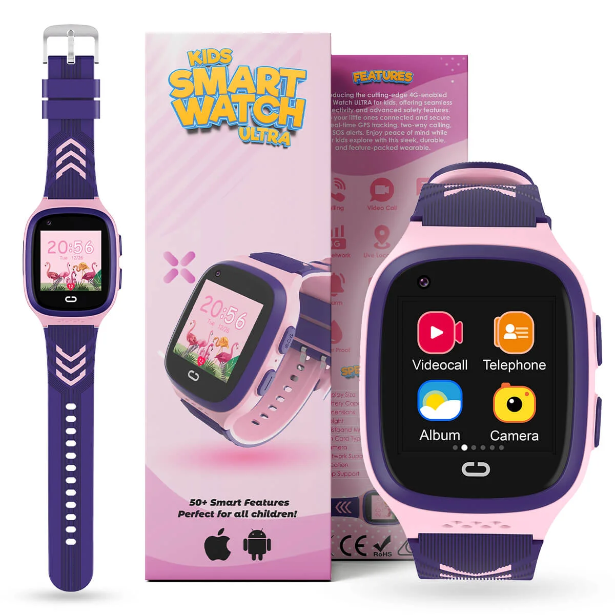 4G Kids Smart Watch ULTRA - AGPS, Video Call, SOS, Games