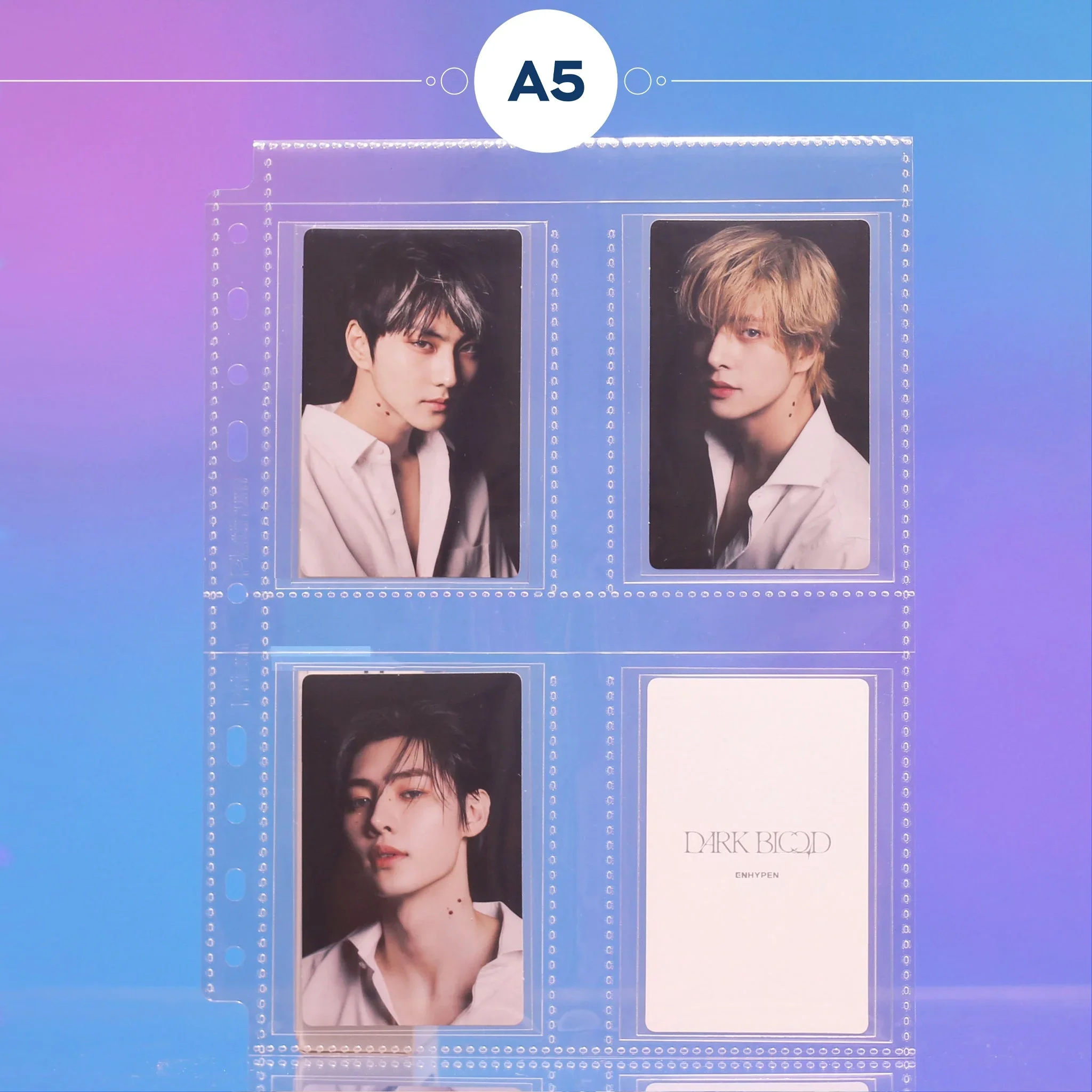 Custom A5 4-Pocket Pages - Standard Photocard - Clear