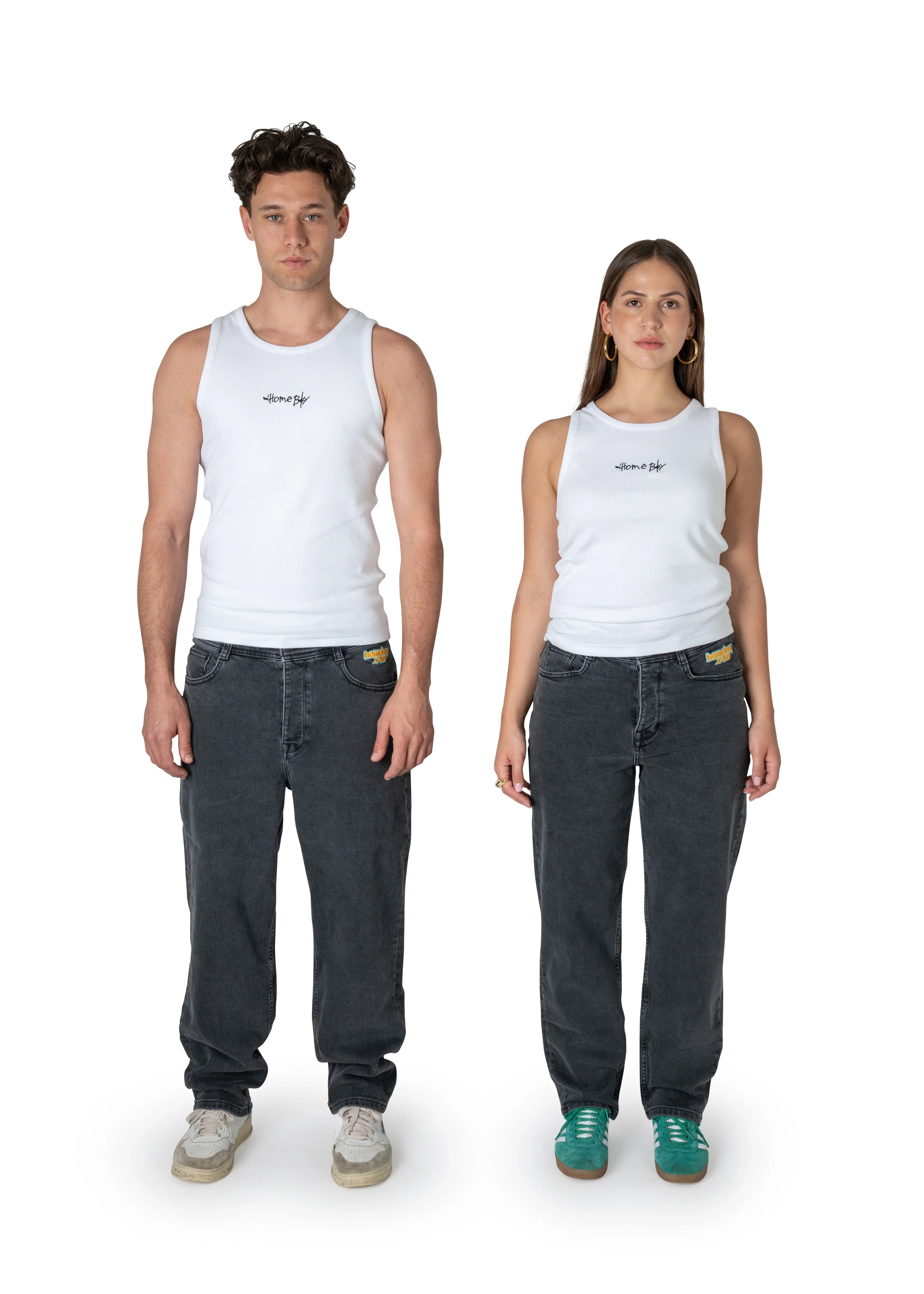 x-tra BAGGY Denim WASHED GREY