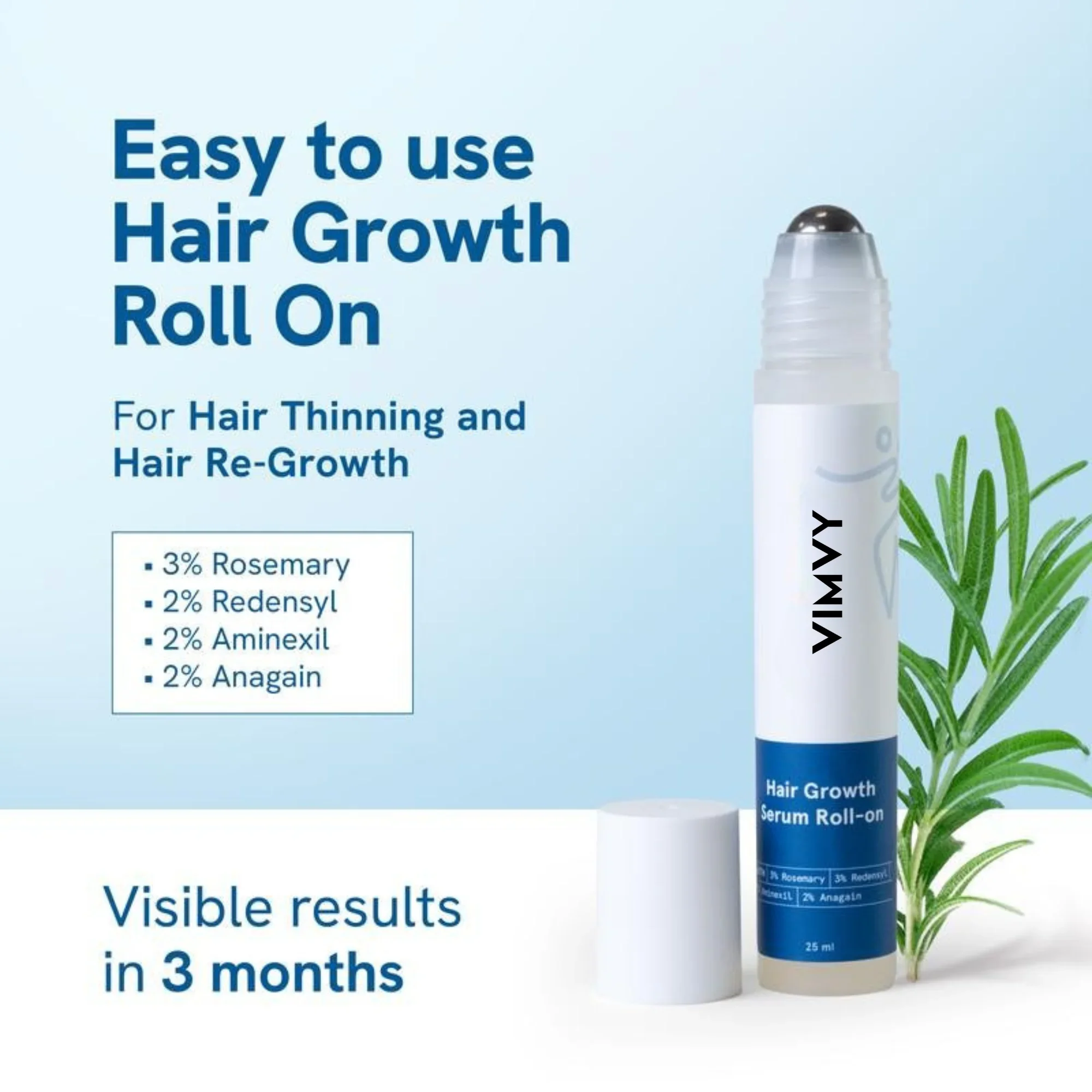 RootRush™ Precision Hair Regrowth Serum Roll-On