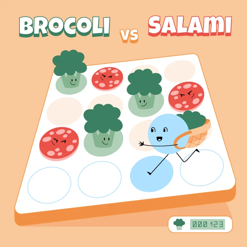Brocoli vs Salami