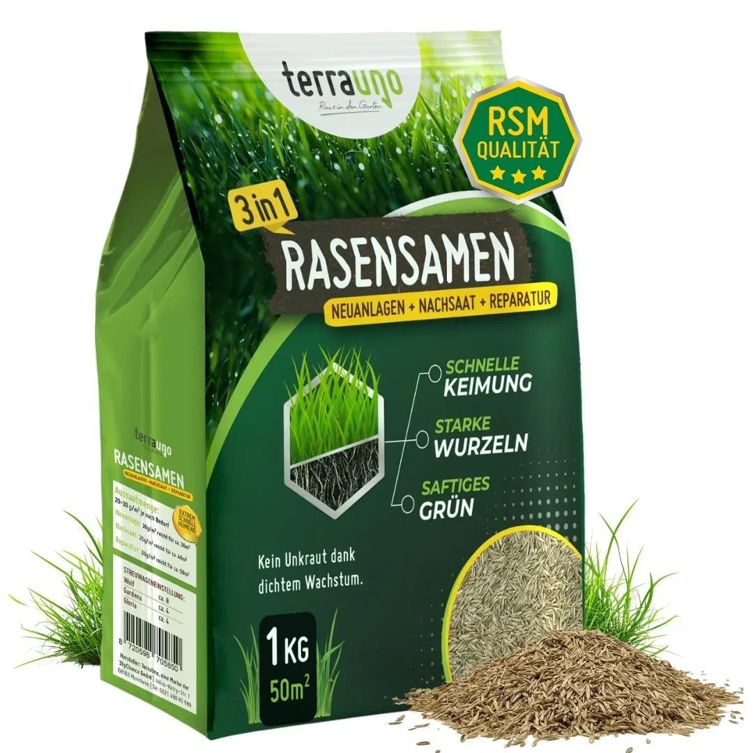 Rasensamen - Nachsaat, Reparatur und Neuanlage