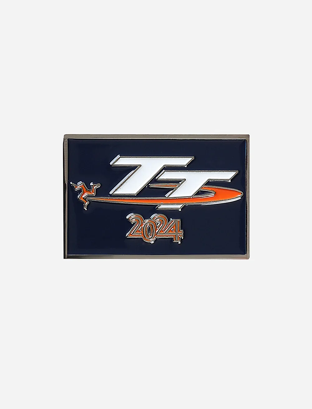 TT Races Signature Dated Pin Badge - Navy
