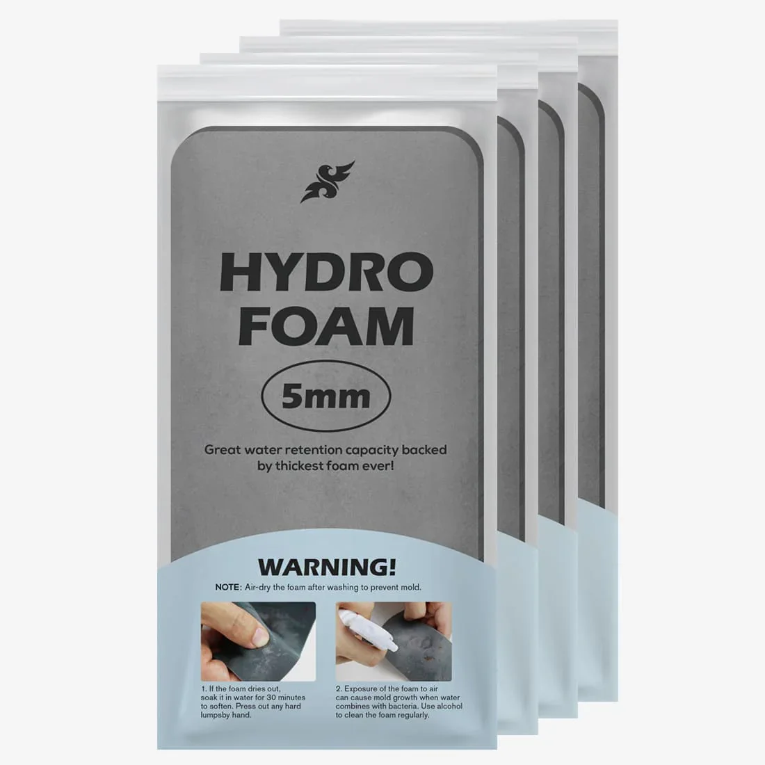 KRYDRUFI 4PCS 5mm Hydro Foam Wet Palette Sponges