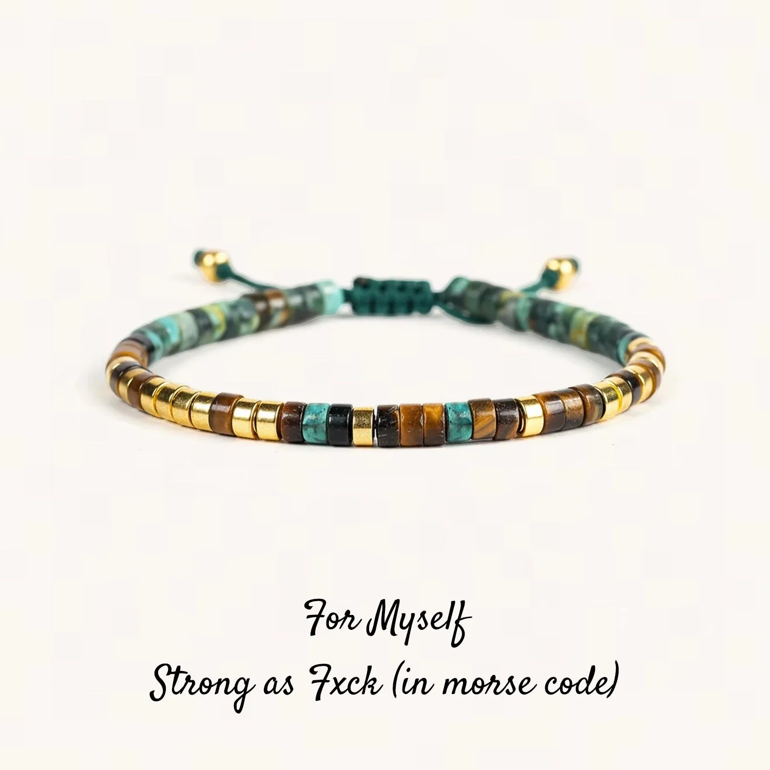 'Strong As Fuck' Morse code Motivational Bracelet
