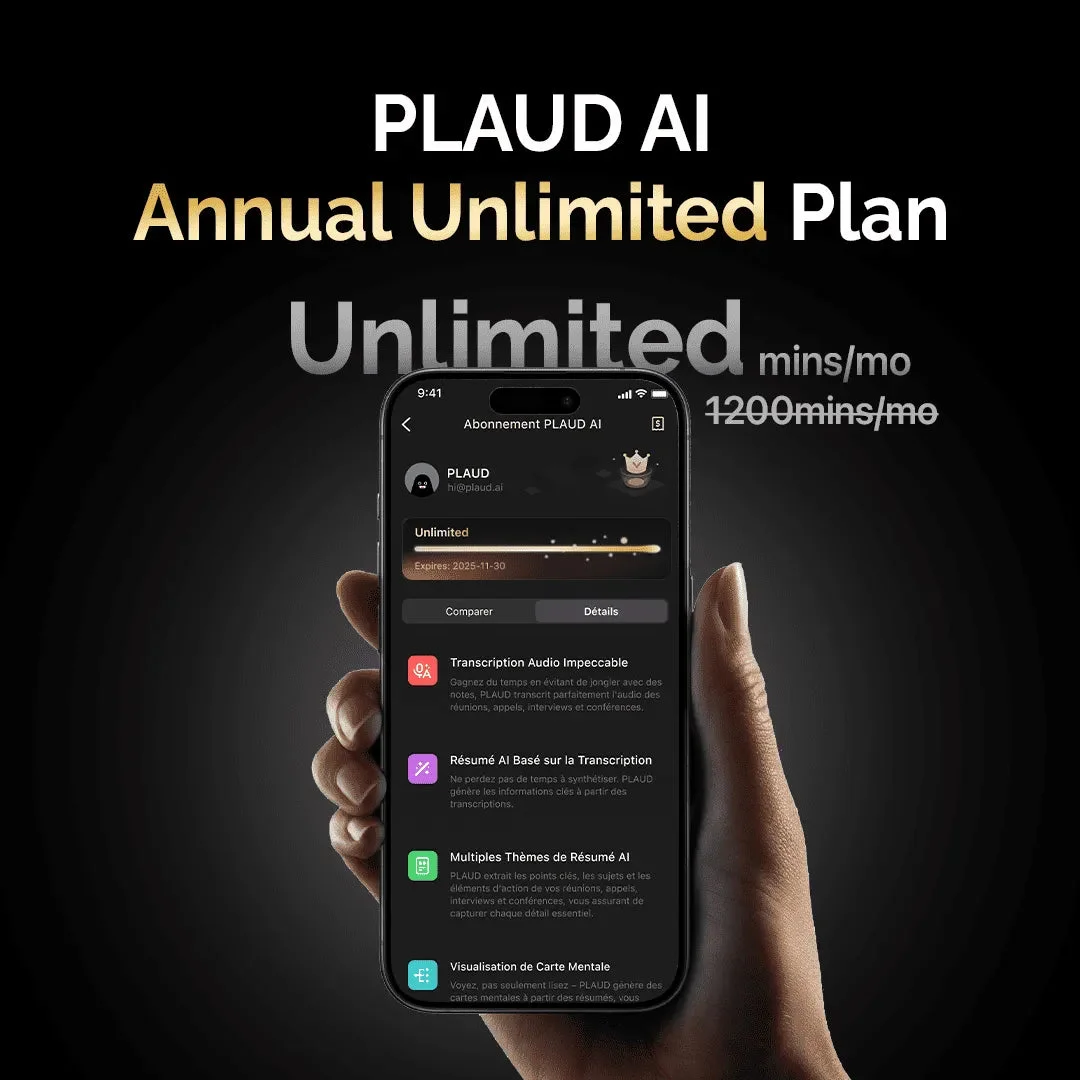 Plaud AI Annual Unlimited Plan