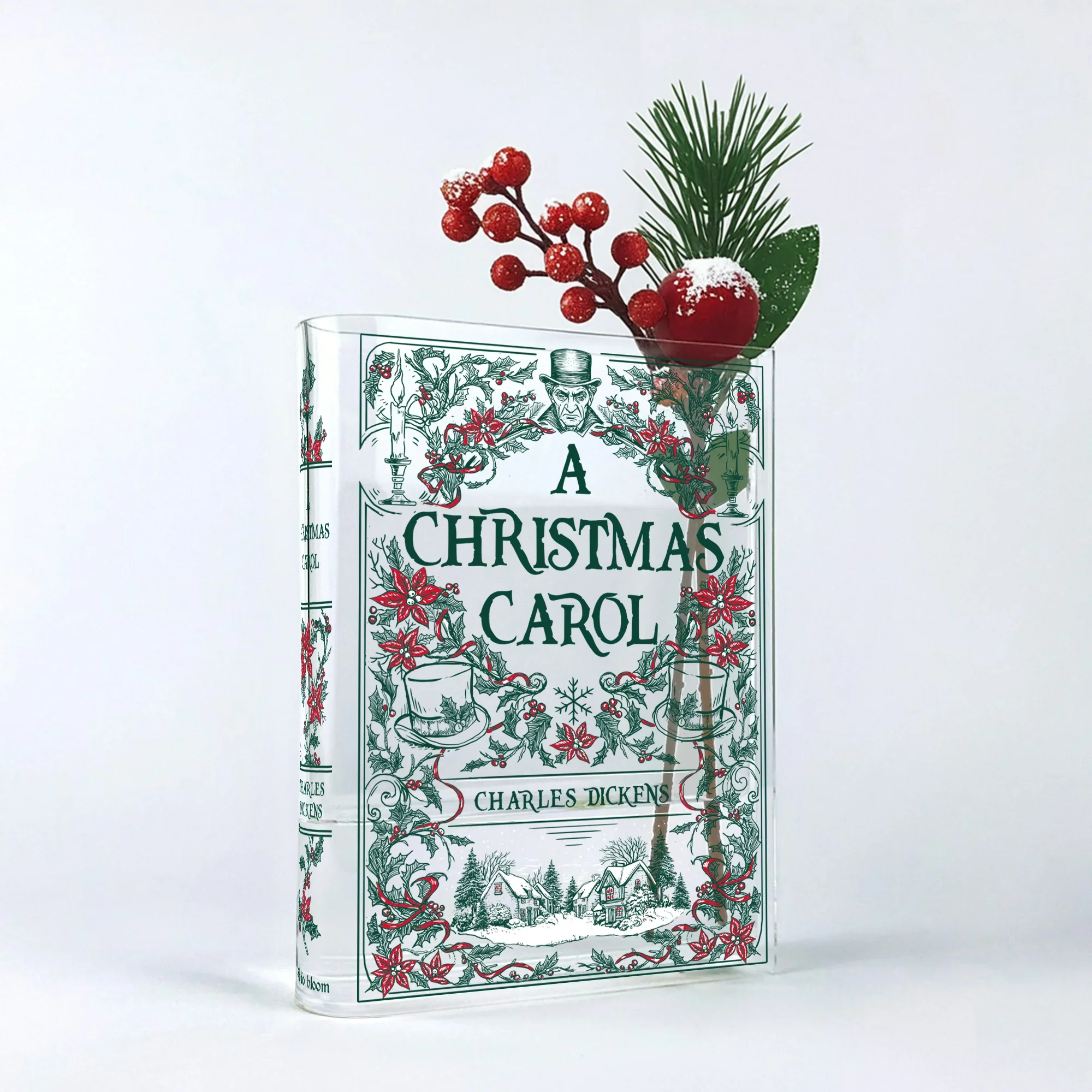 A Christmas Carol Acrylic Book Vase