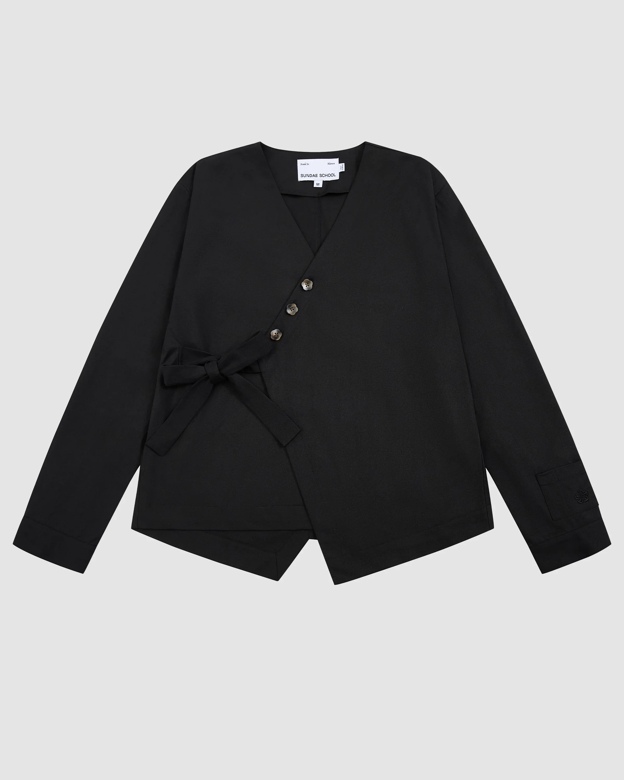 BLACK HANBOK TIE BLAZER
