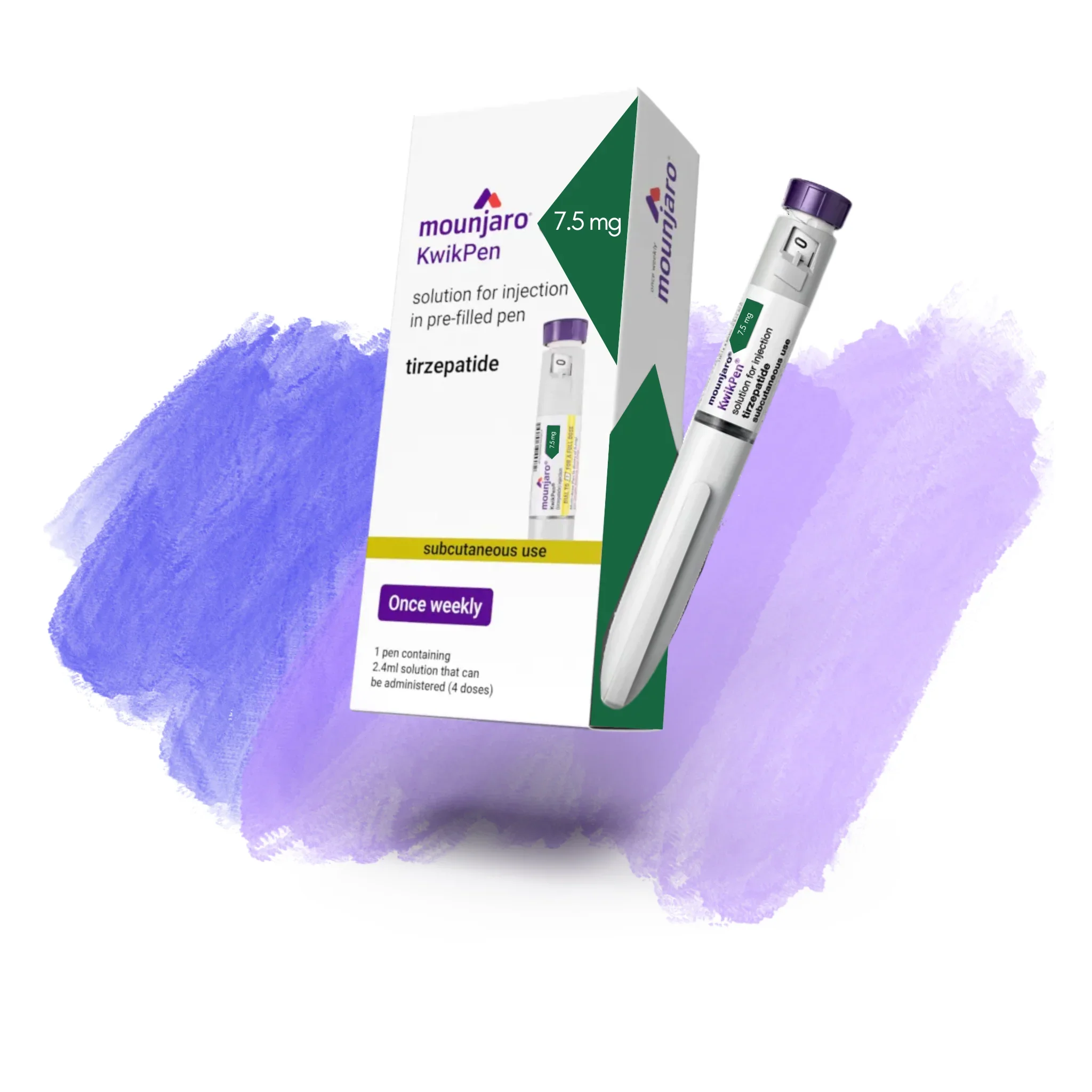 Mounjaro KwikPen 7.5mg/0.6ml solution for injection 2.4ml pre-filled pens