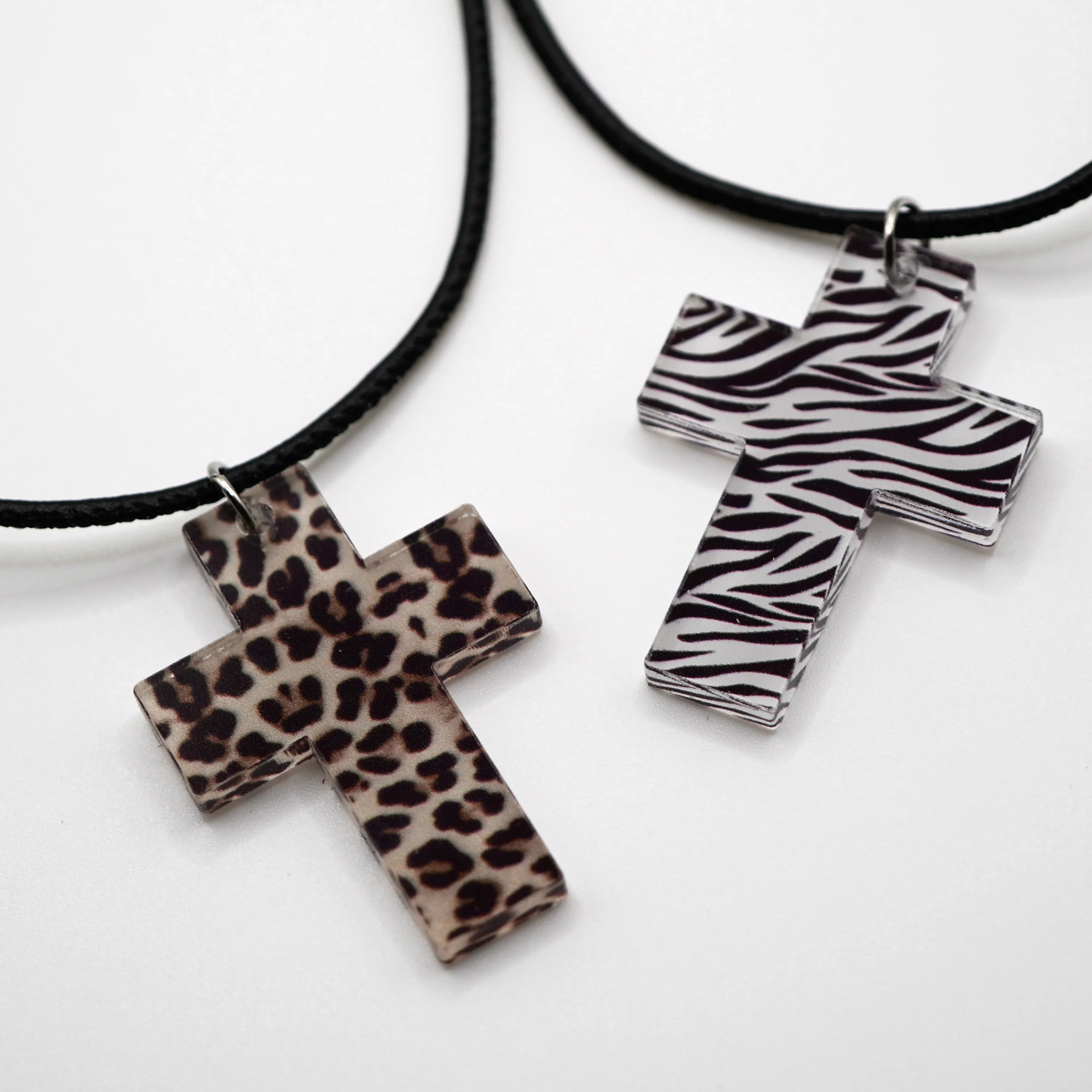 Leopard Cross Necklace