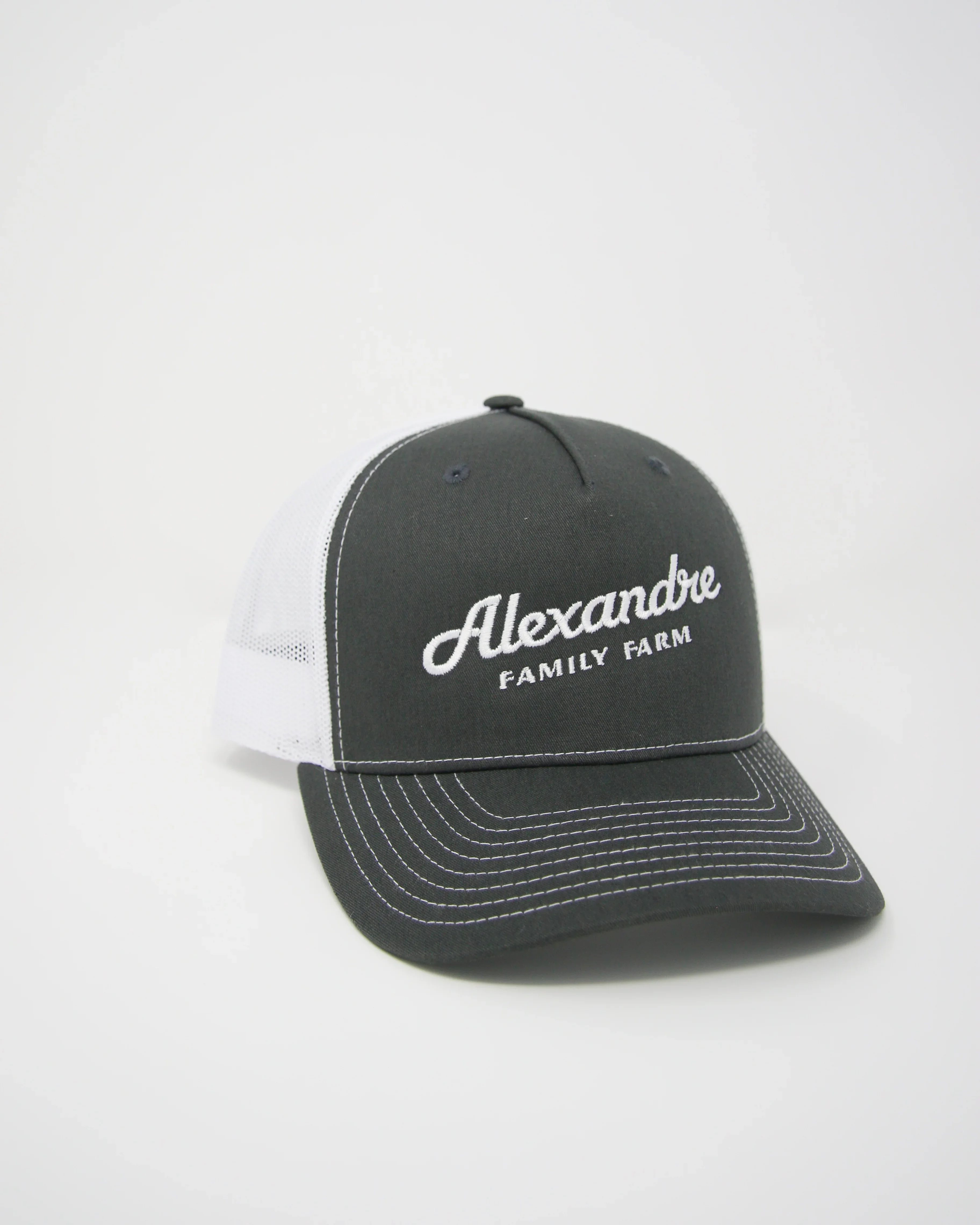 Charcoal/White Trucker Hat - Richardson 112FP - $25