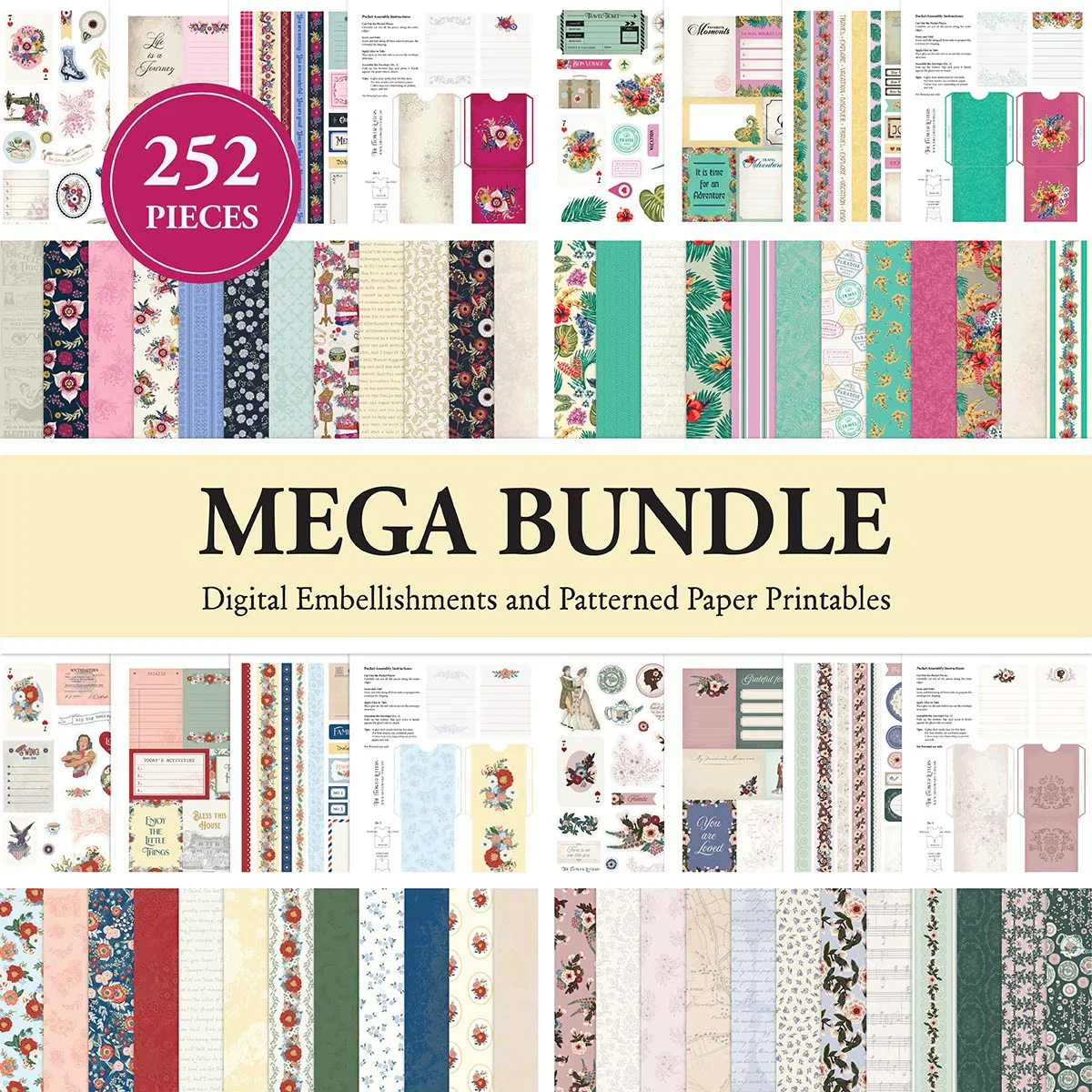 Digital Printable Mega Bundle: 4 Collections