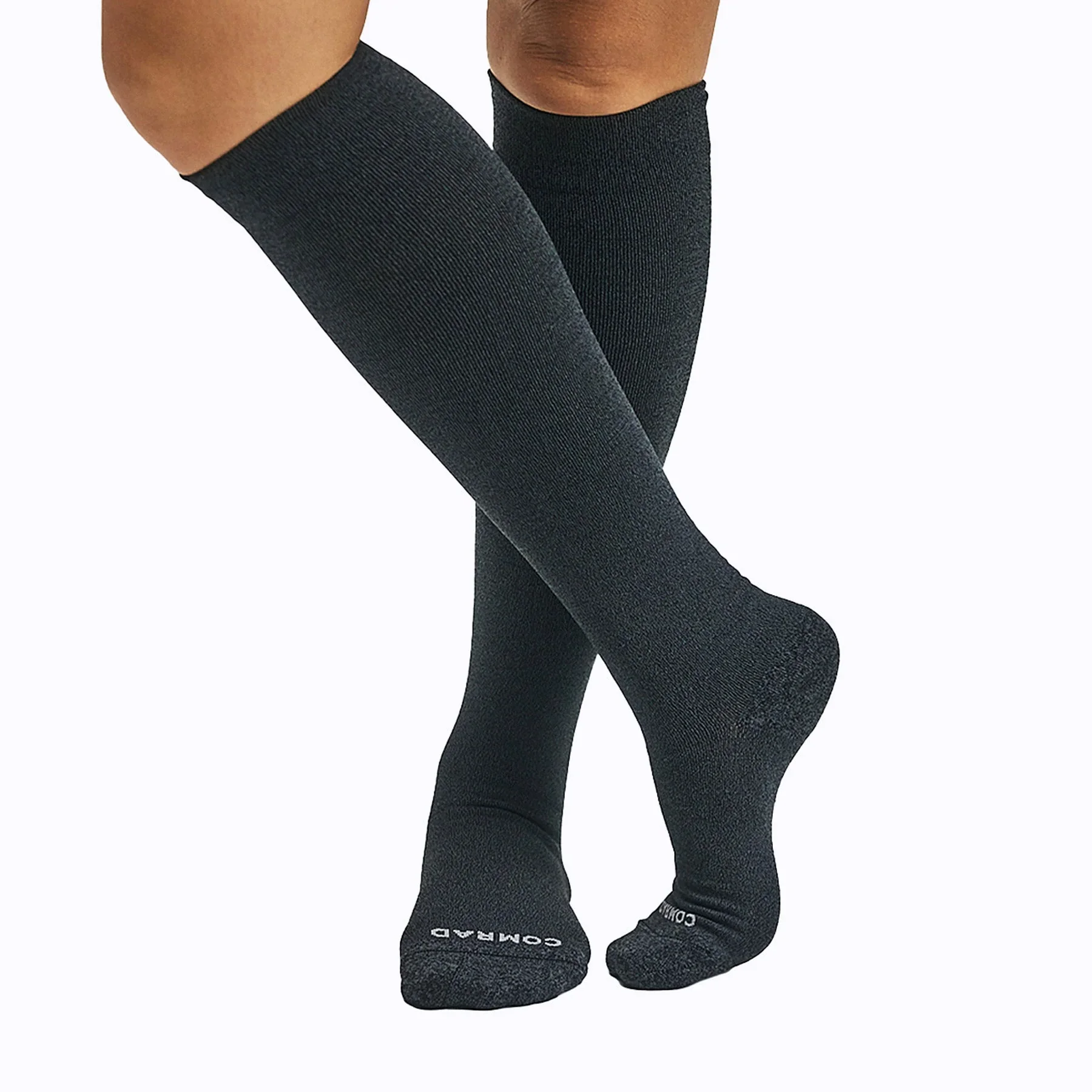 Knee-High Compression Socks – Solid Charcoal