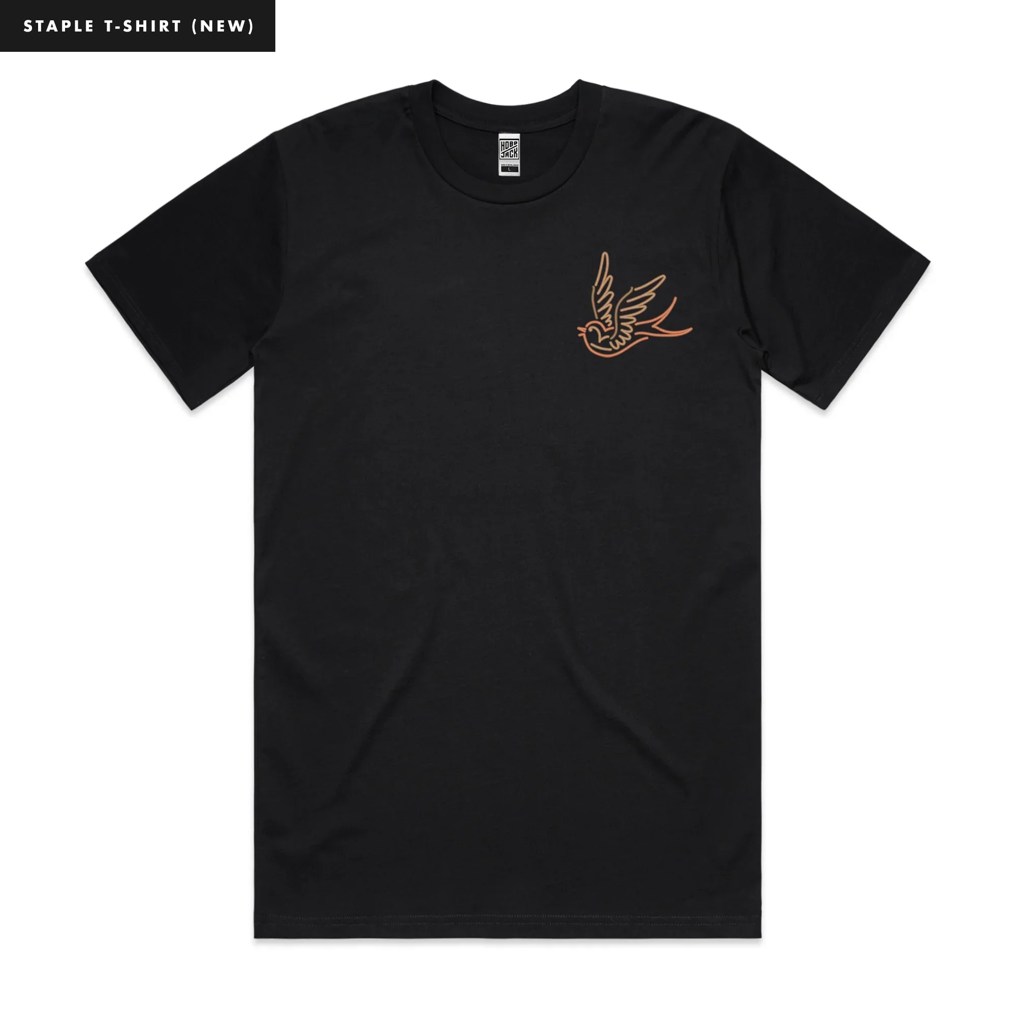 Traditional Flash SWALLOW Tattoo ~ BLACK Pocket T-Shirt