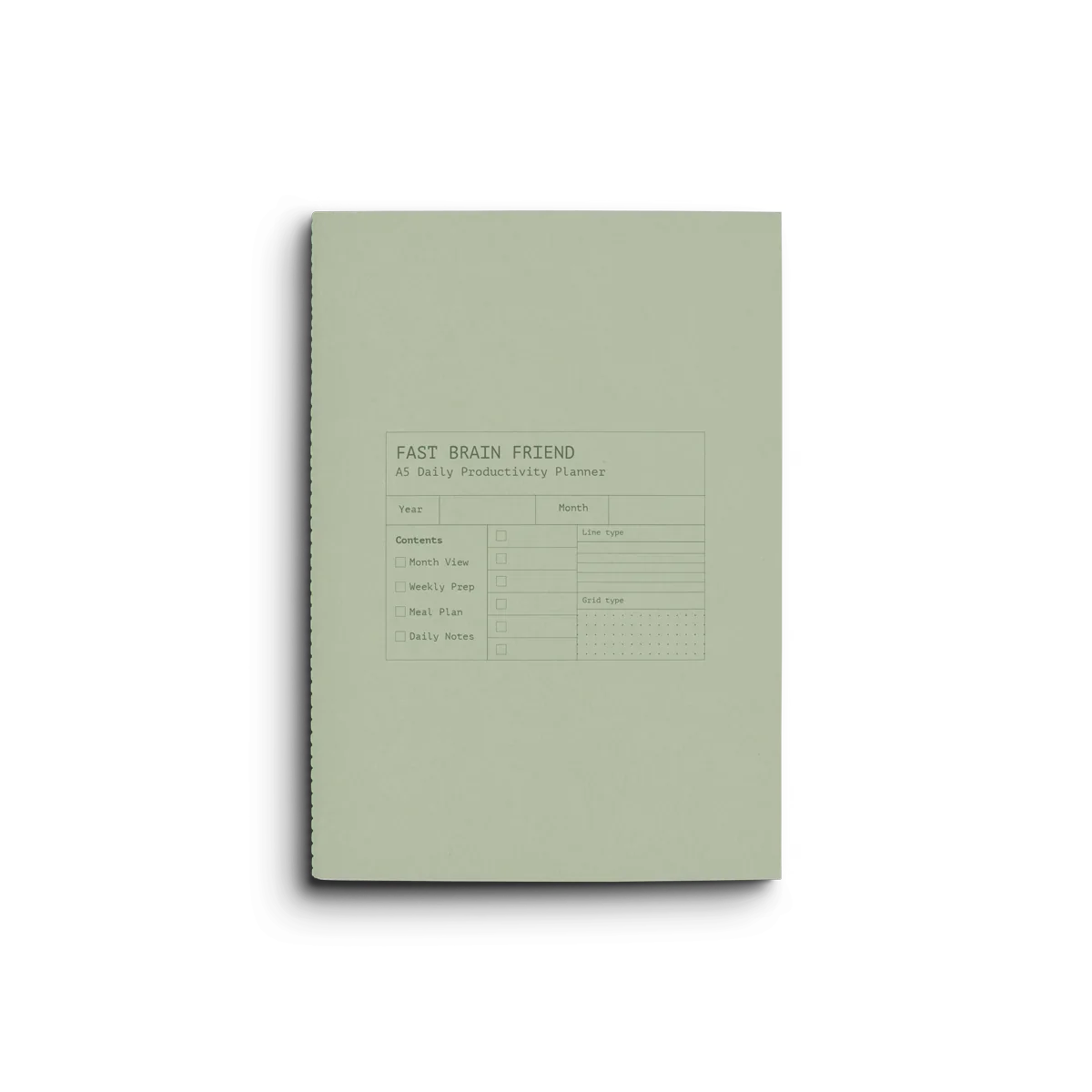 Fast Brain Daily Productivity Planner- Single Notebook