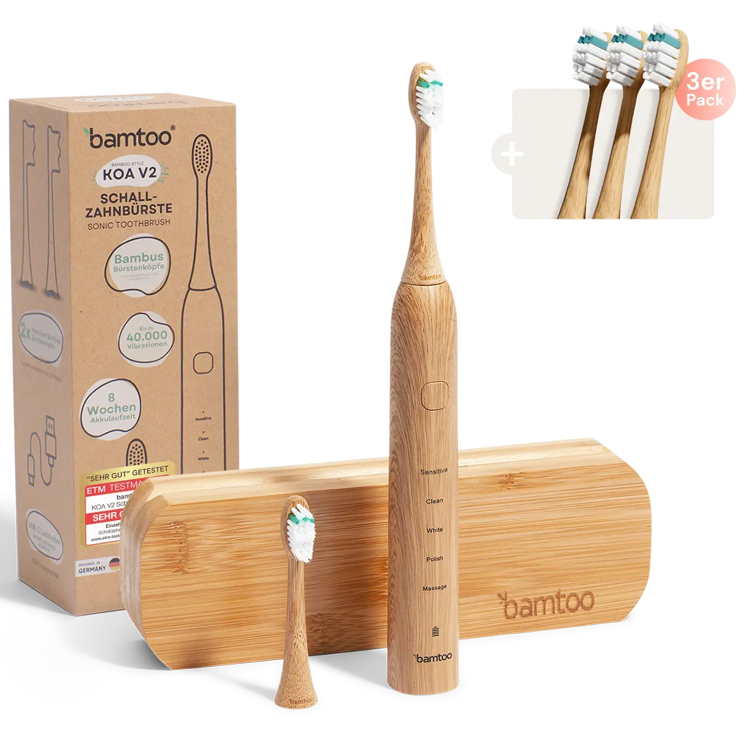 Nachhaltige Schallzahnbürste - Pro 3D Bundle