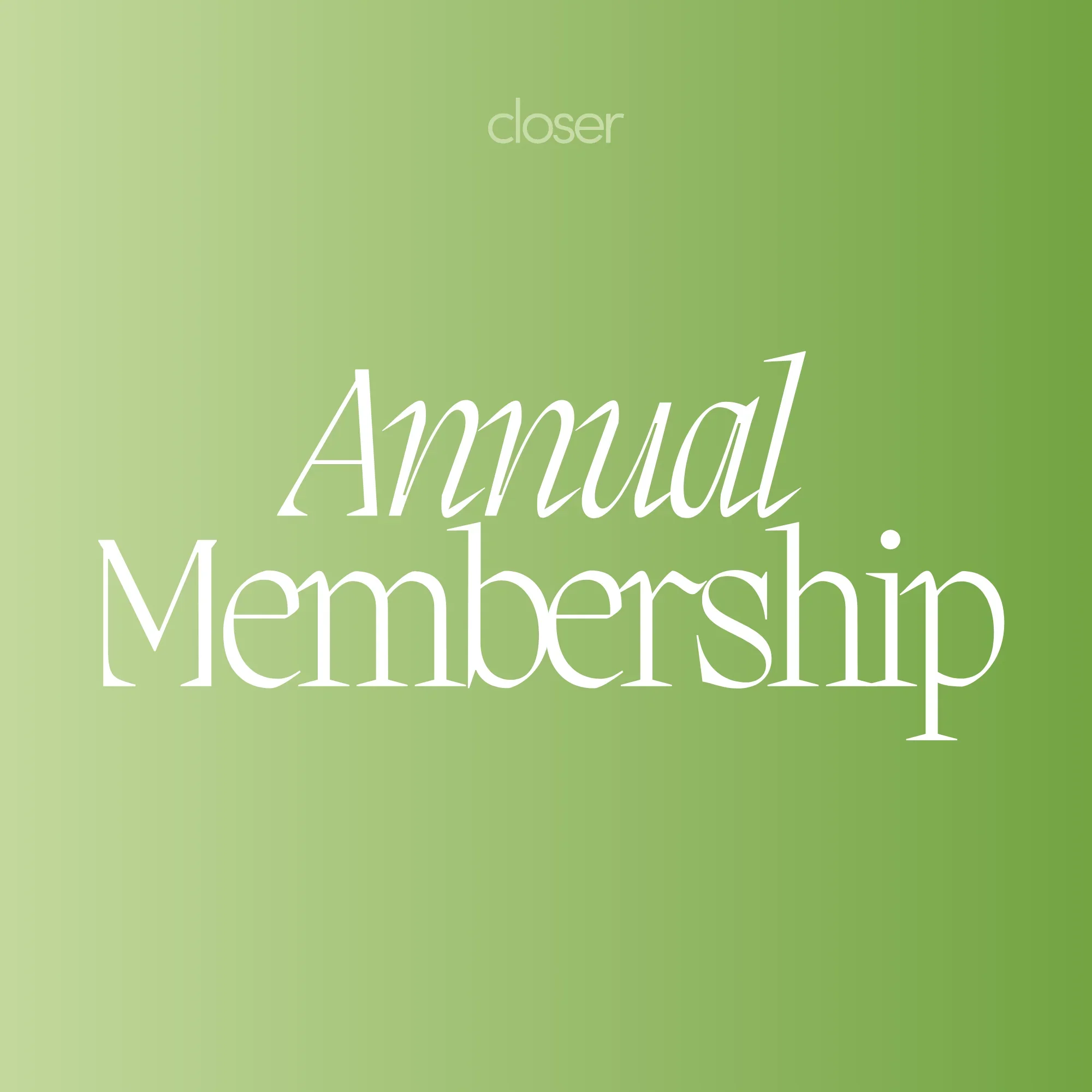 Annual Membership