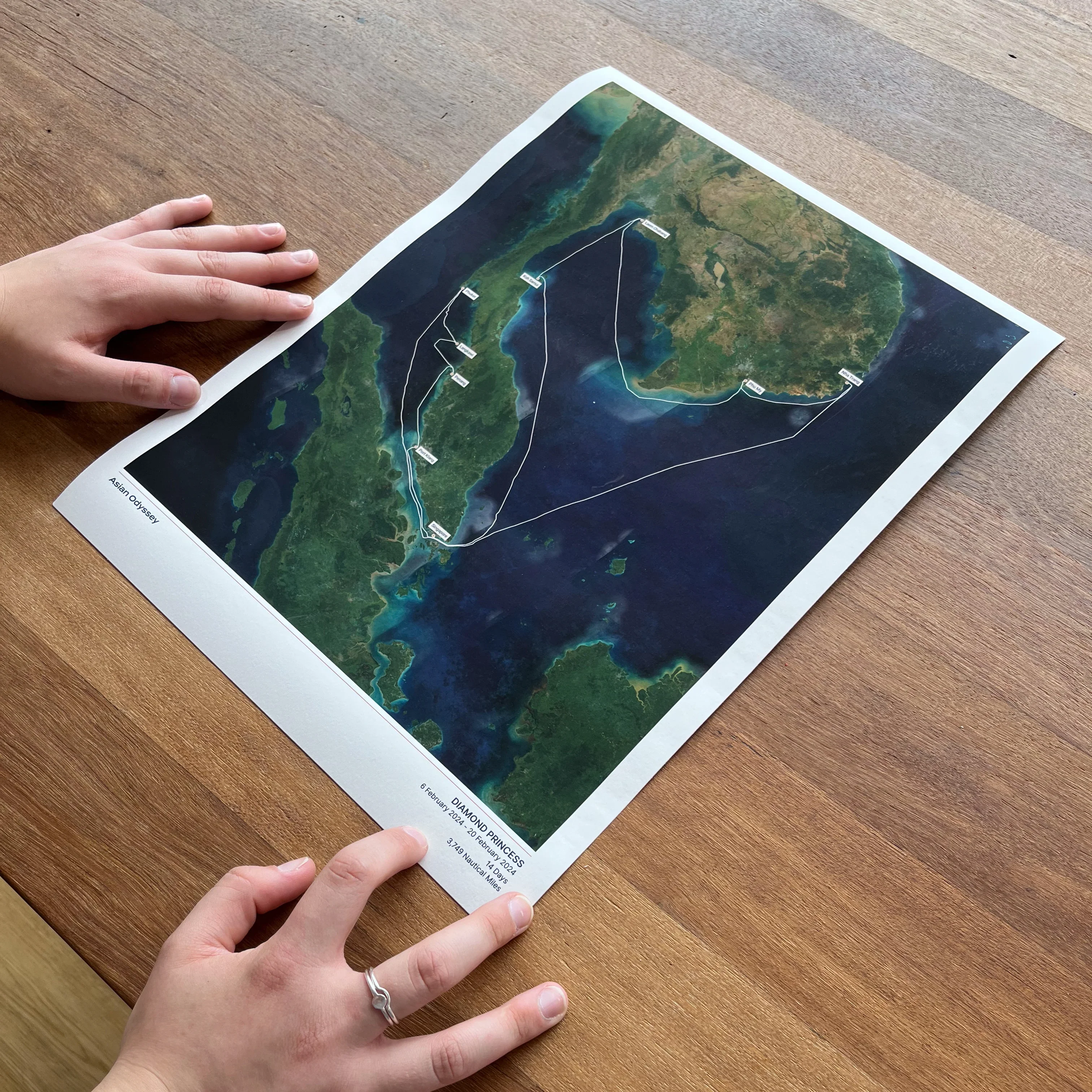 Custom Cruise Map - Satellite