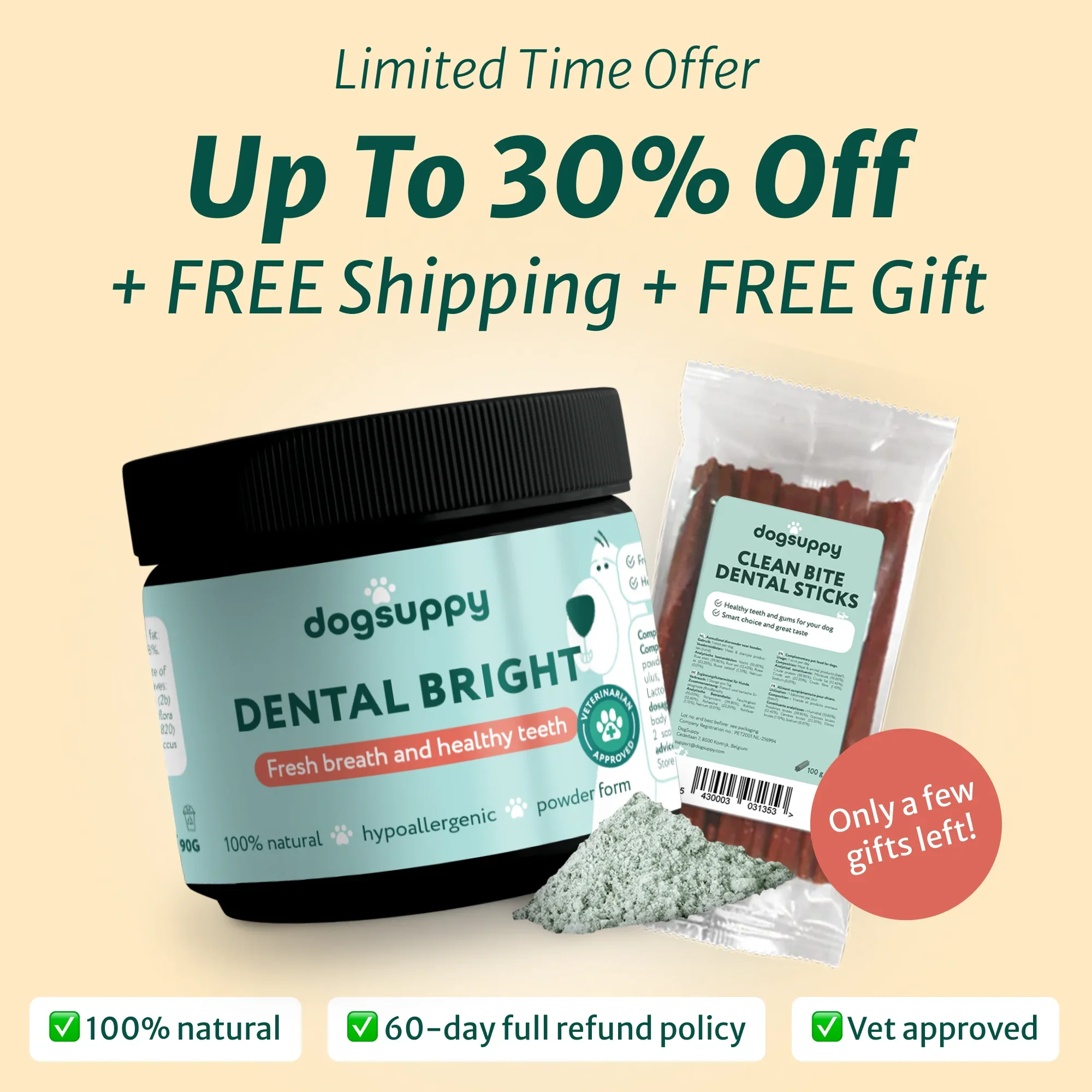 Dental Bright™ 🌿 100% natural 🫙 60 scoops