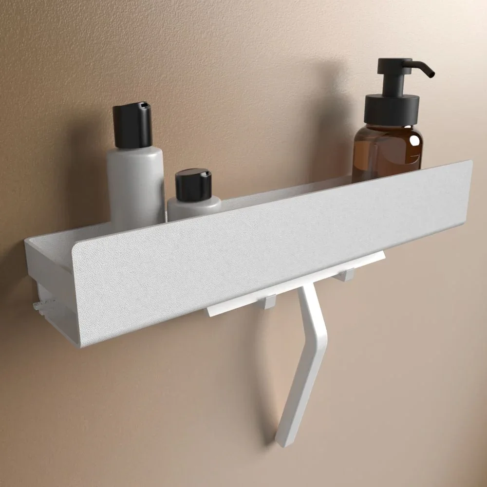 Duschablage ohne Bohren Weiß