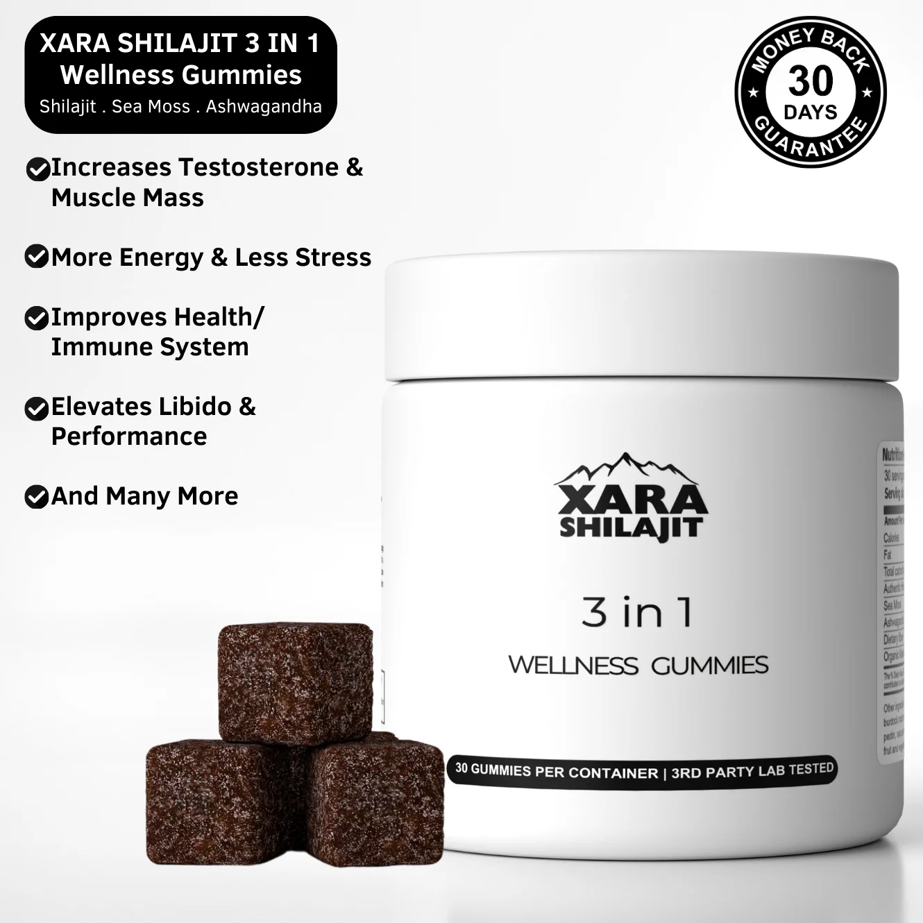 Xarashilajit® 5 in 1 Alpha wellness gummies