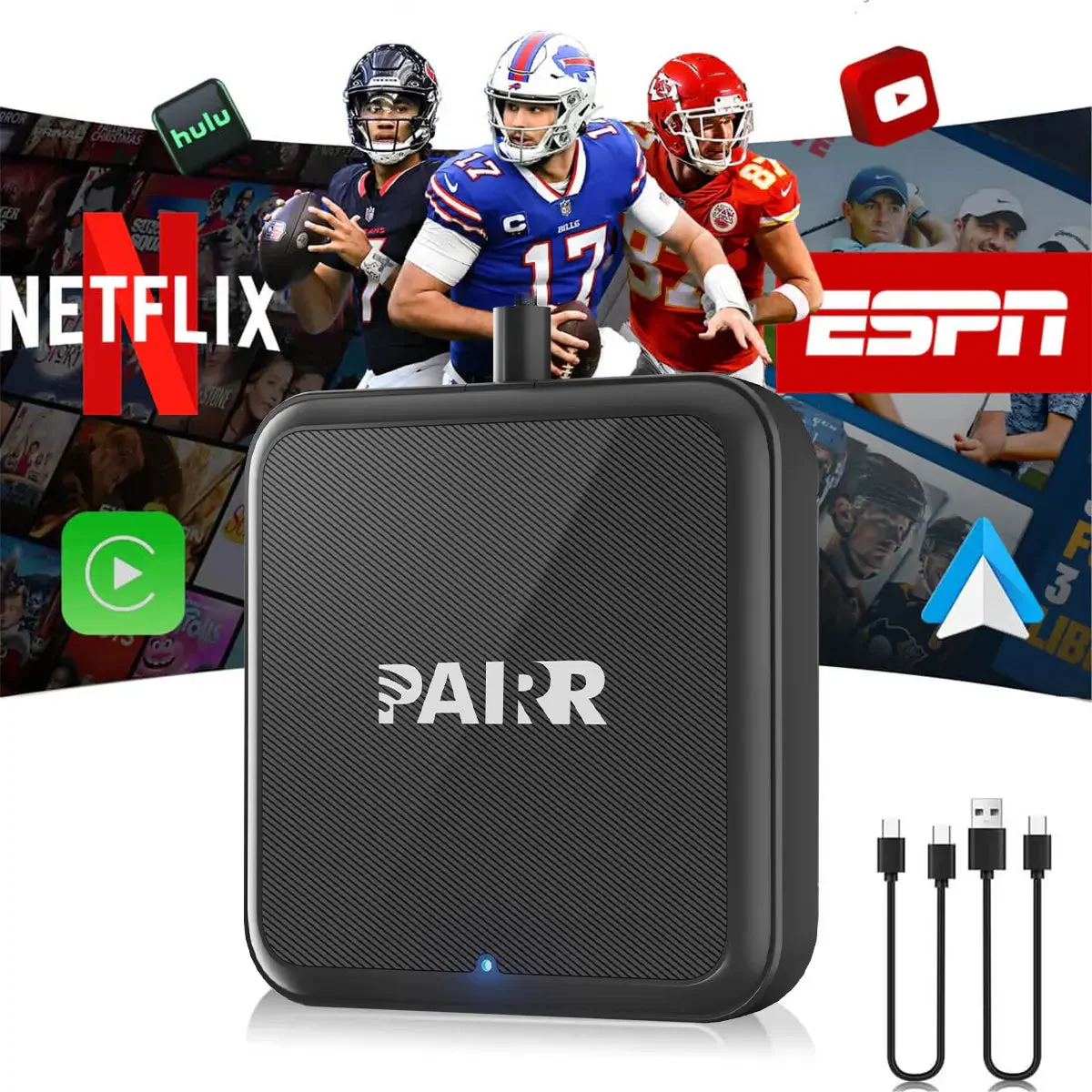 2026 NEW Upgraded Pairr TV-HDMI Multimedia Wireless CarPlay/Android Auto Adapter