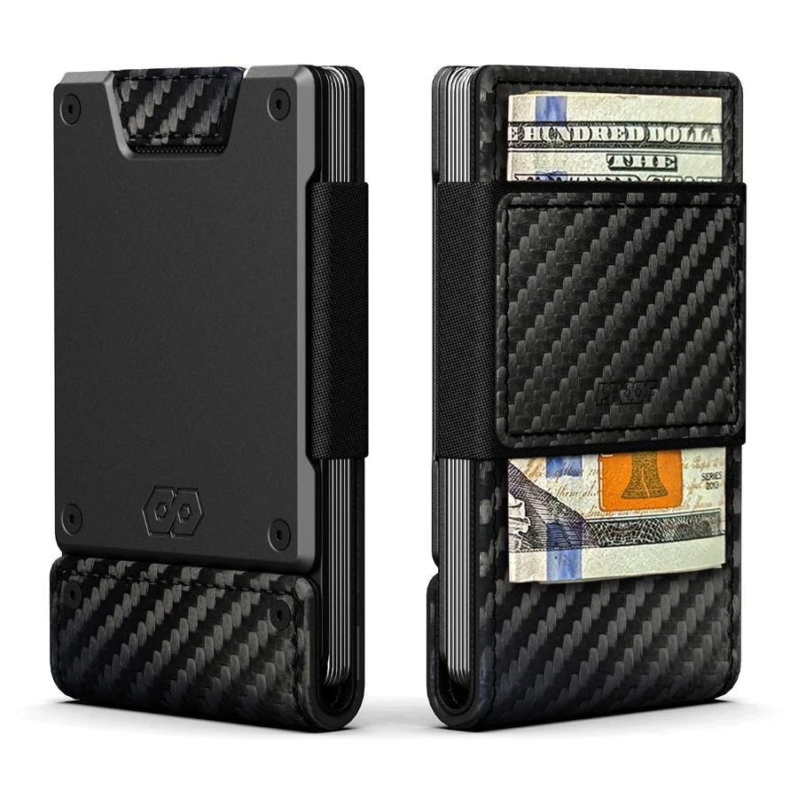 PROOF Wallet | The Oracle | Black Carbon Fiber & Dark Gunmetal