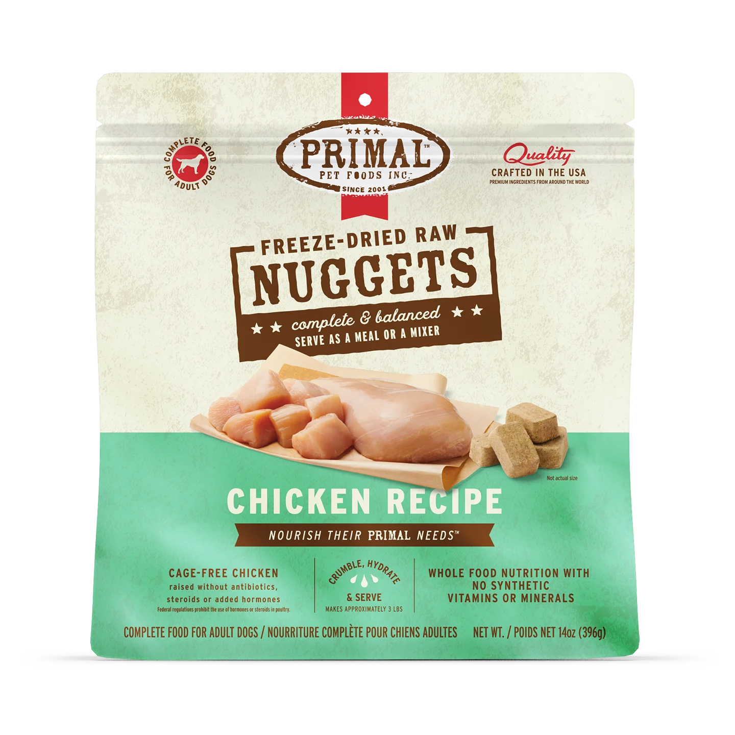 Freeze-Dried Raw Nuggets Dog Food - Chicken Recipe