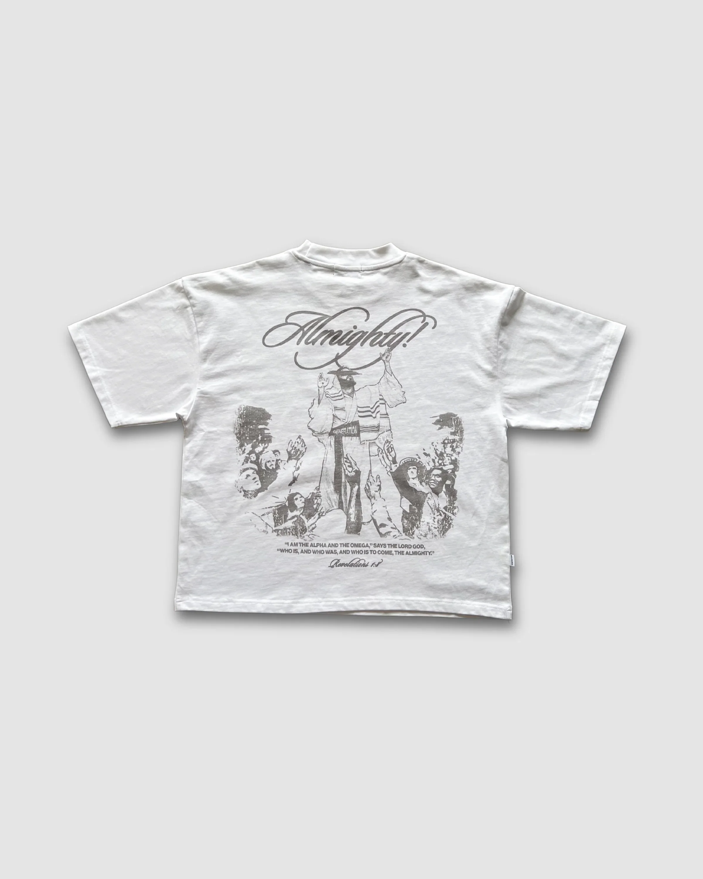 "ALMIGHTY" - WHITE TEE (PRE-ORDER)