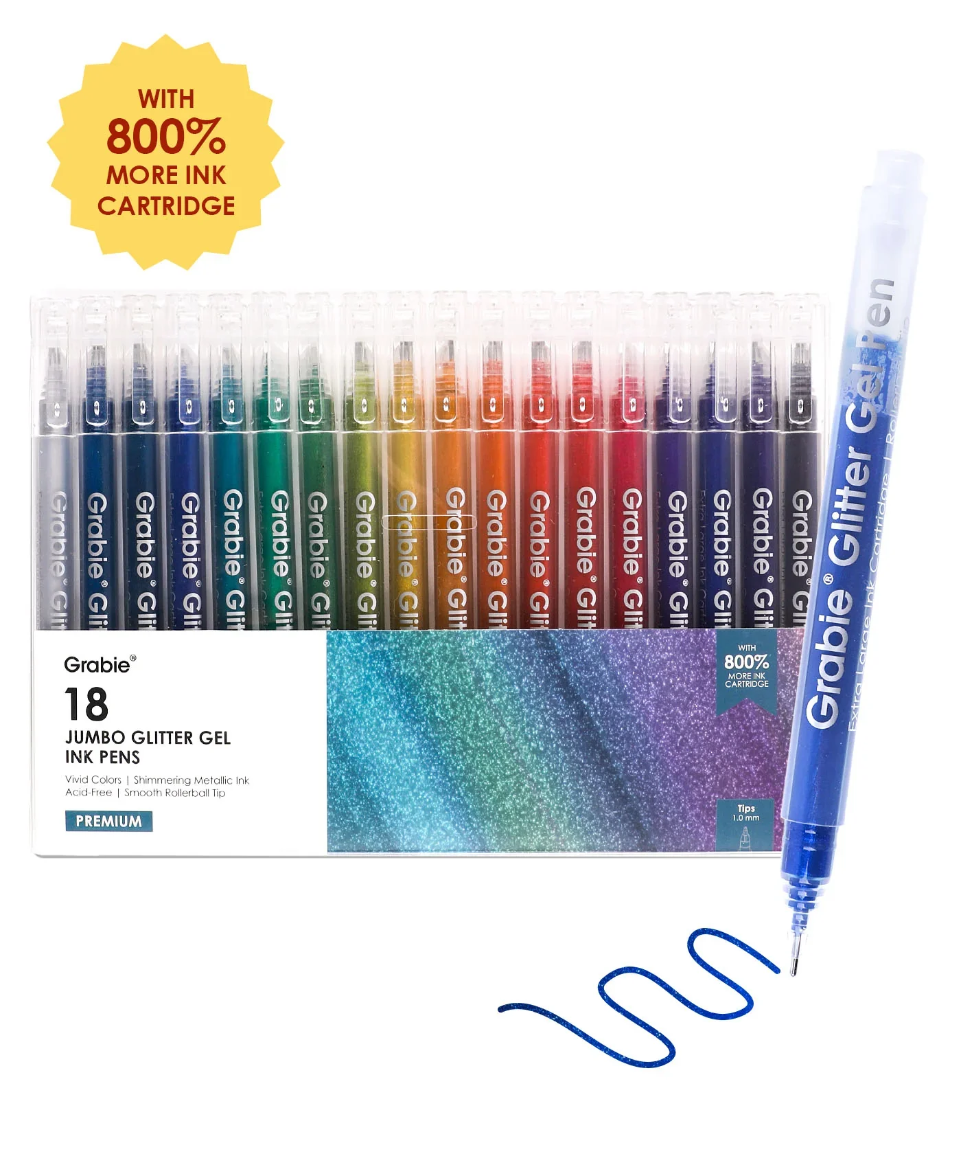 Iridescent Glitter Gel Ink Pen Set