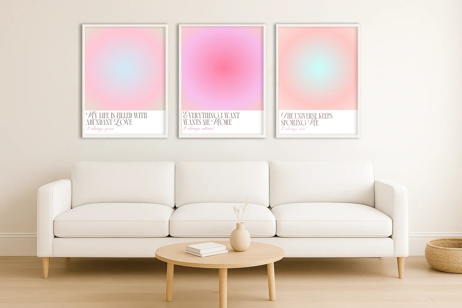 Affirmation Aura 3 Piece Wall Art